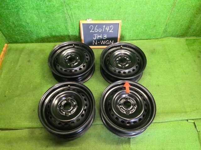 中古】N－WGN 6BA-JH3 14インチ スチールホイール 4本セット 42700