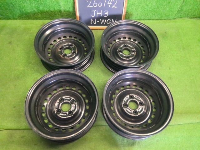 中古】N－WGN 6BA-JH3 14インチ スチールホイール 4本セット 42700