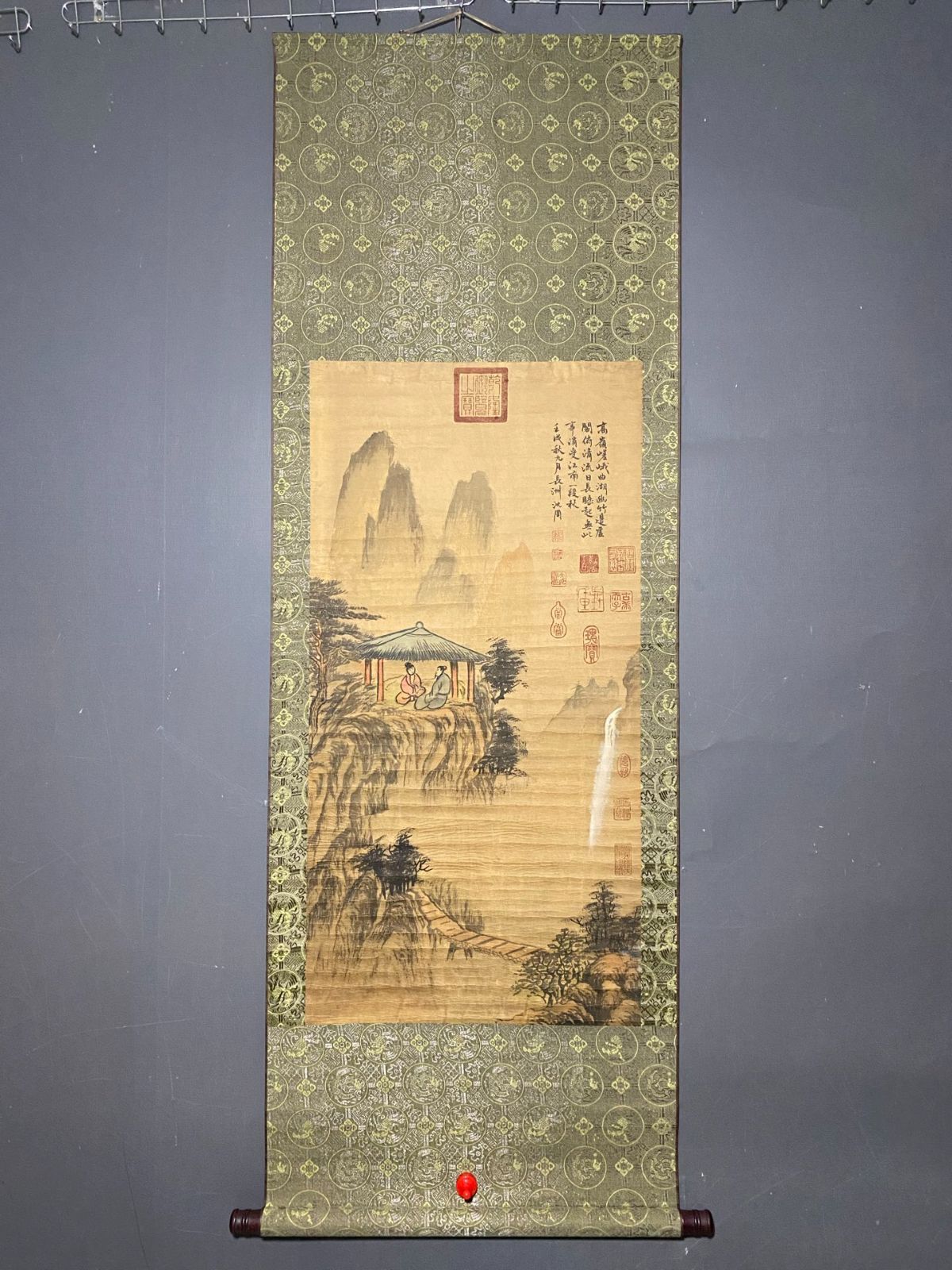 中国字画・張大千・三尺中堂画・山水画・繪画・肉筆紙本】・置物・古賞
