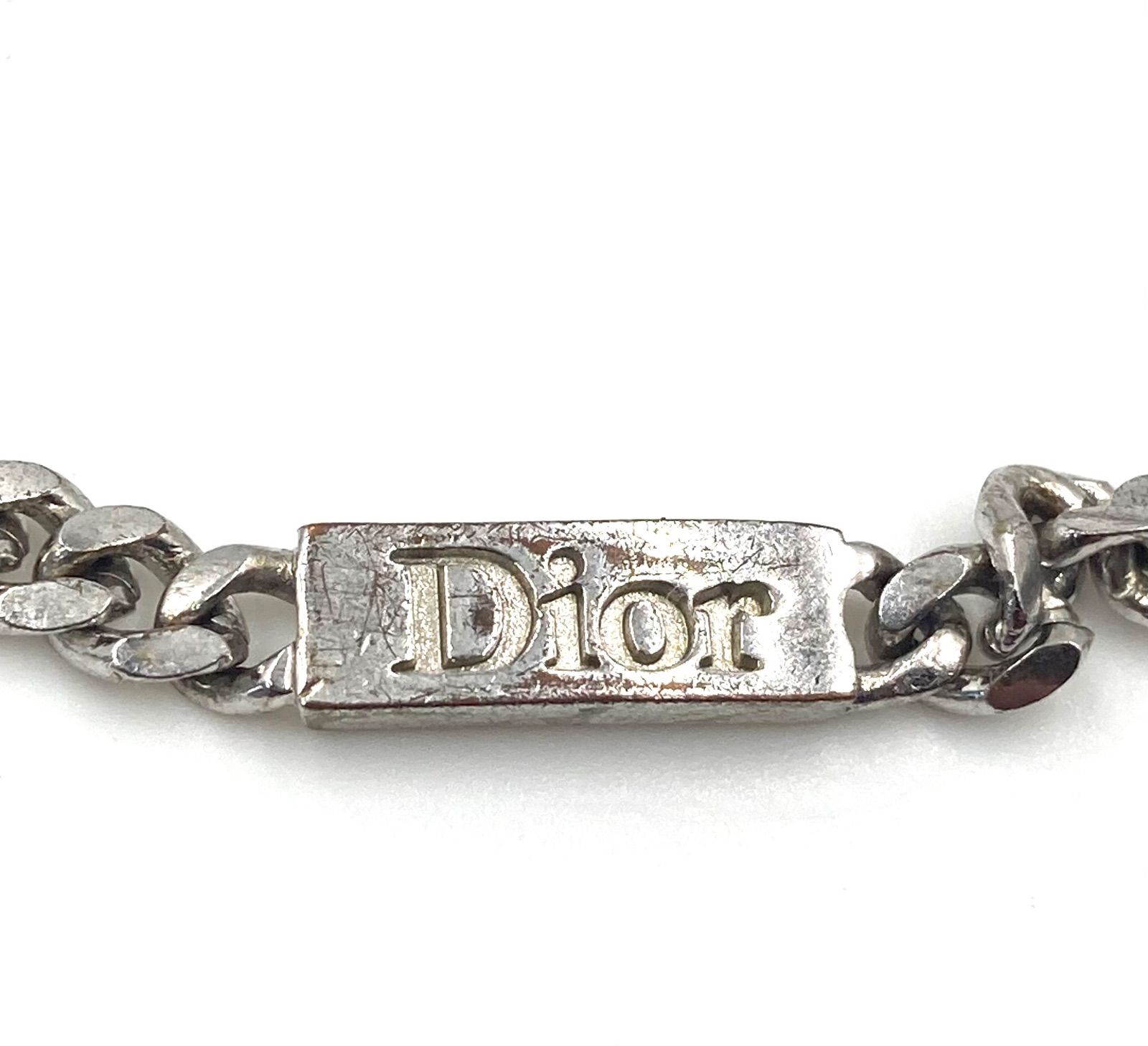 Christian Dior クリスチャンディオール ロゴプレート 喜平チェーン