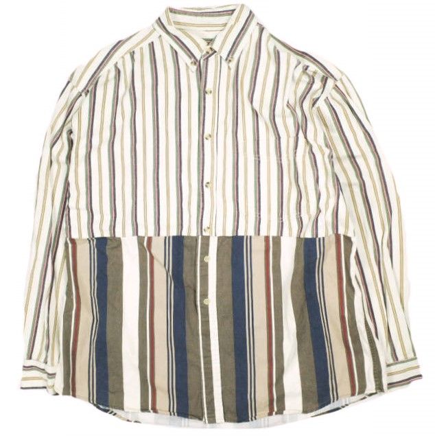 MALION vintage マリオンヴィンテージ リメイクストライプBDシャツ MALION vintage マリオンヴィンテージ リメイクストライプBDシャツ