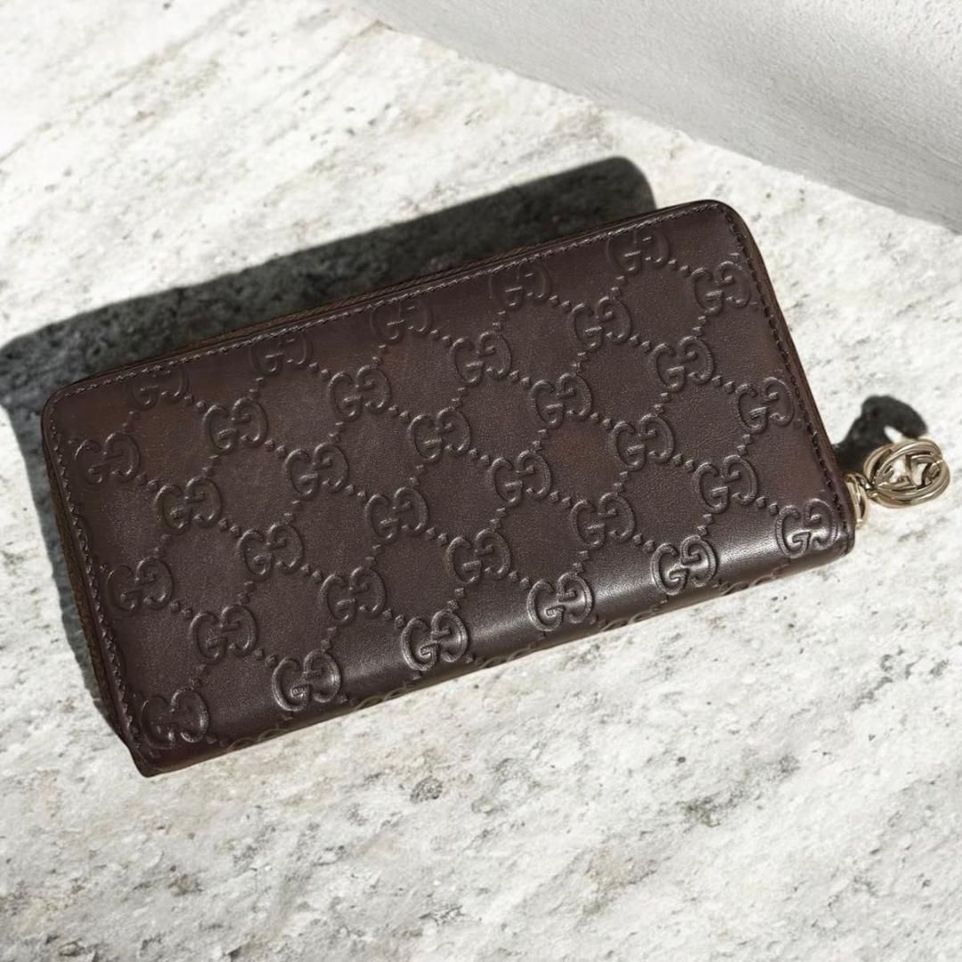 s64 GUCCI グッチ 長 財布 ジップ アラウンド ウォレット ラウンド