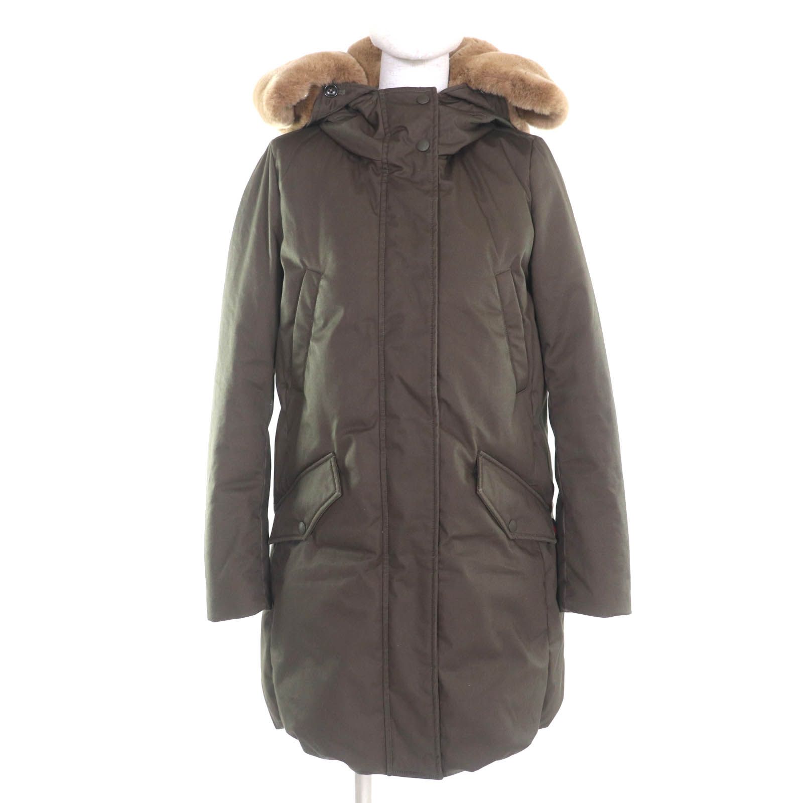 woolrich カーキ ダウンジャケット ファー付き 【公式通販】