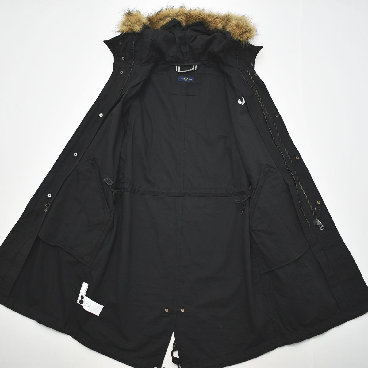 フレッドペリー FRED PERRY モッズ コート フードファー フィッシュ 