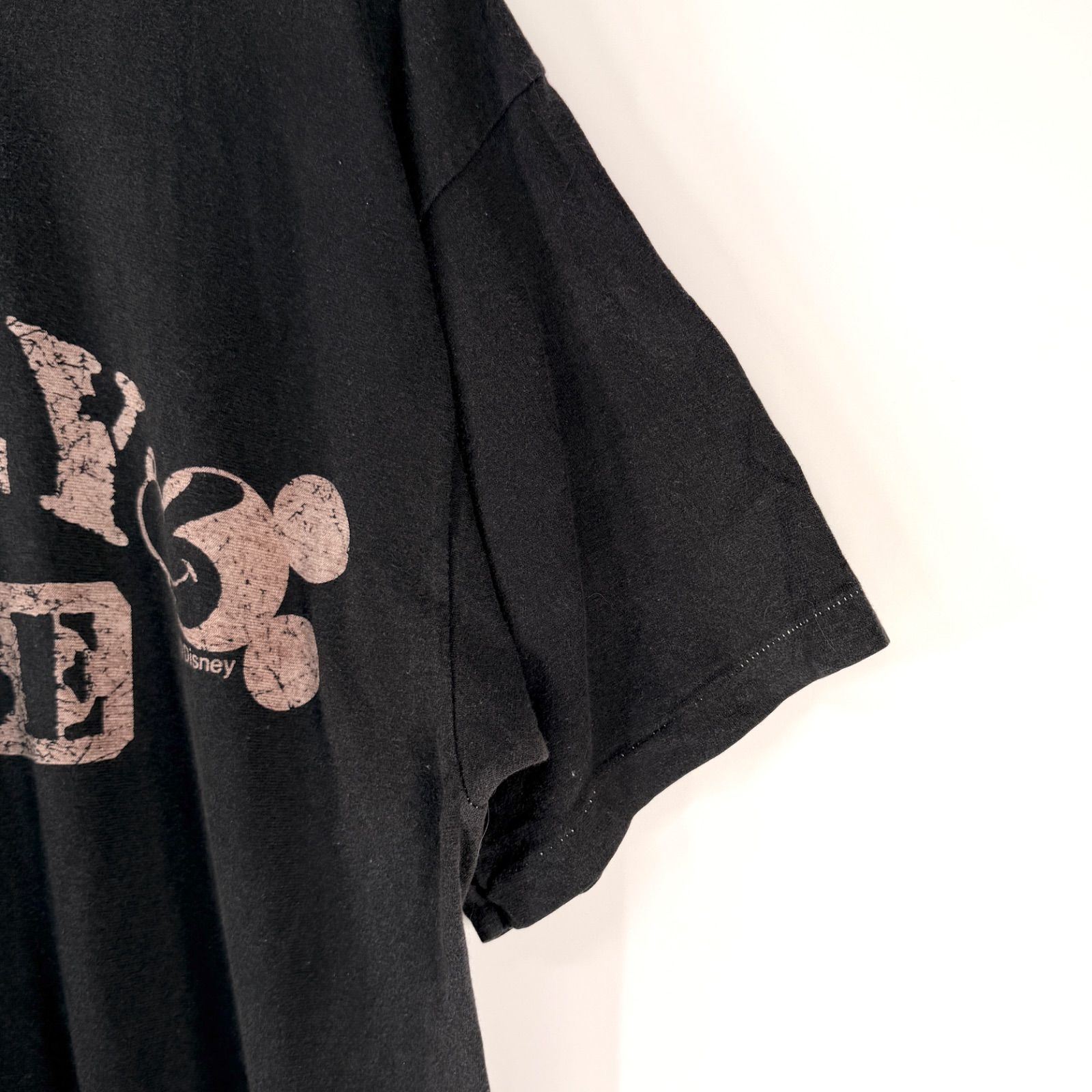 90s ヴィンテージディズニー ミッキーマウス フェード Tシャツ L 黒