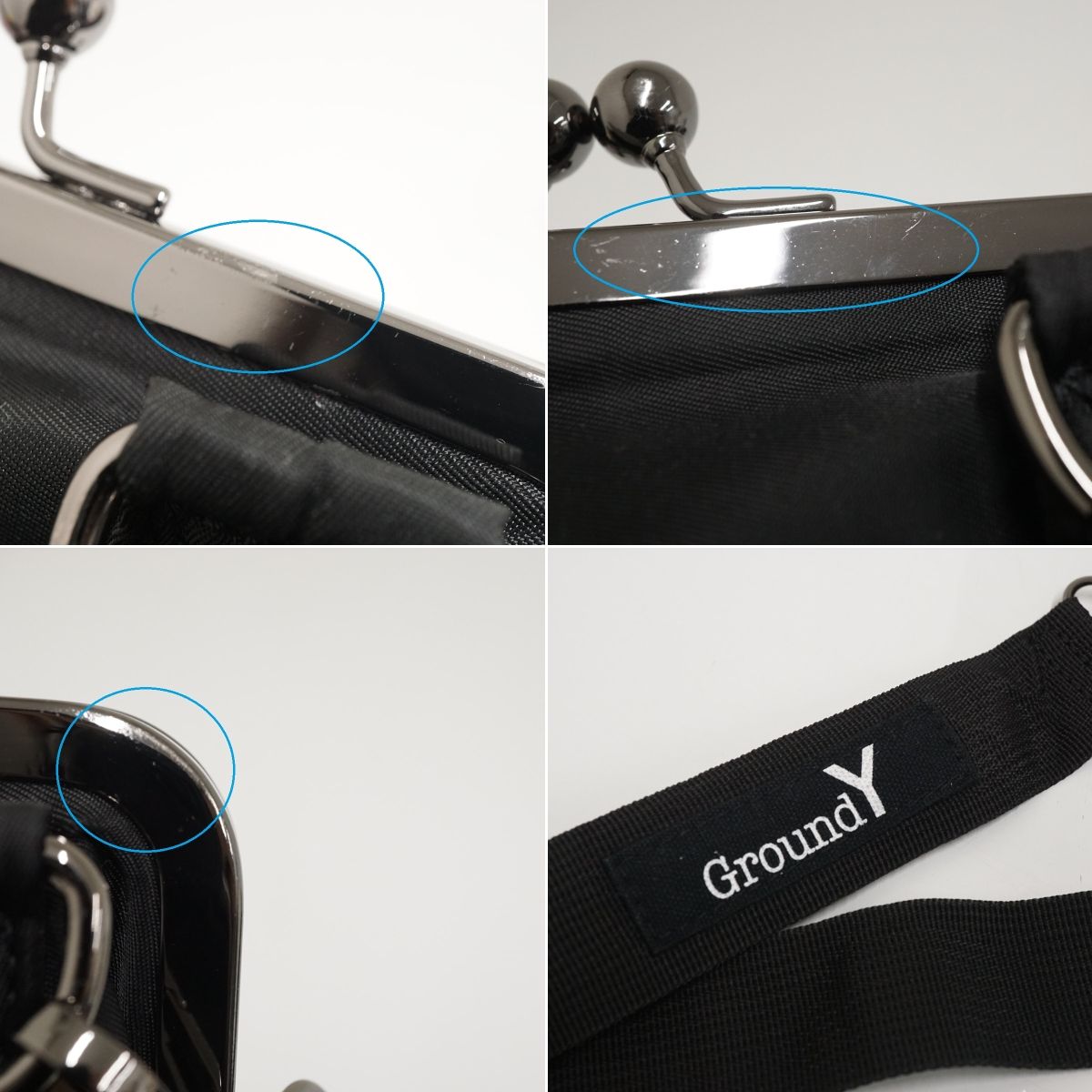 GroundY グラウンドワイ SHOULDER BAG WITH CLASP CLOSURE USED美品