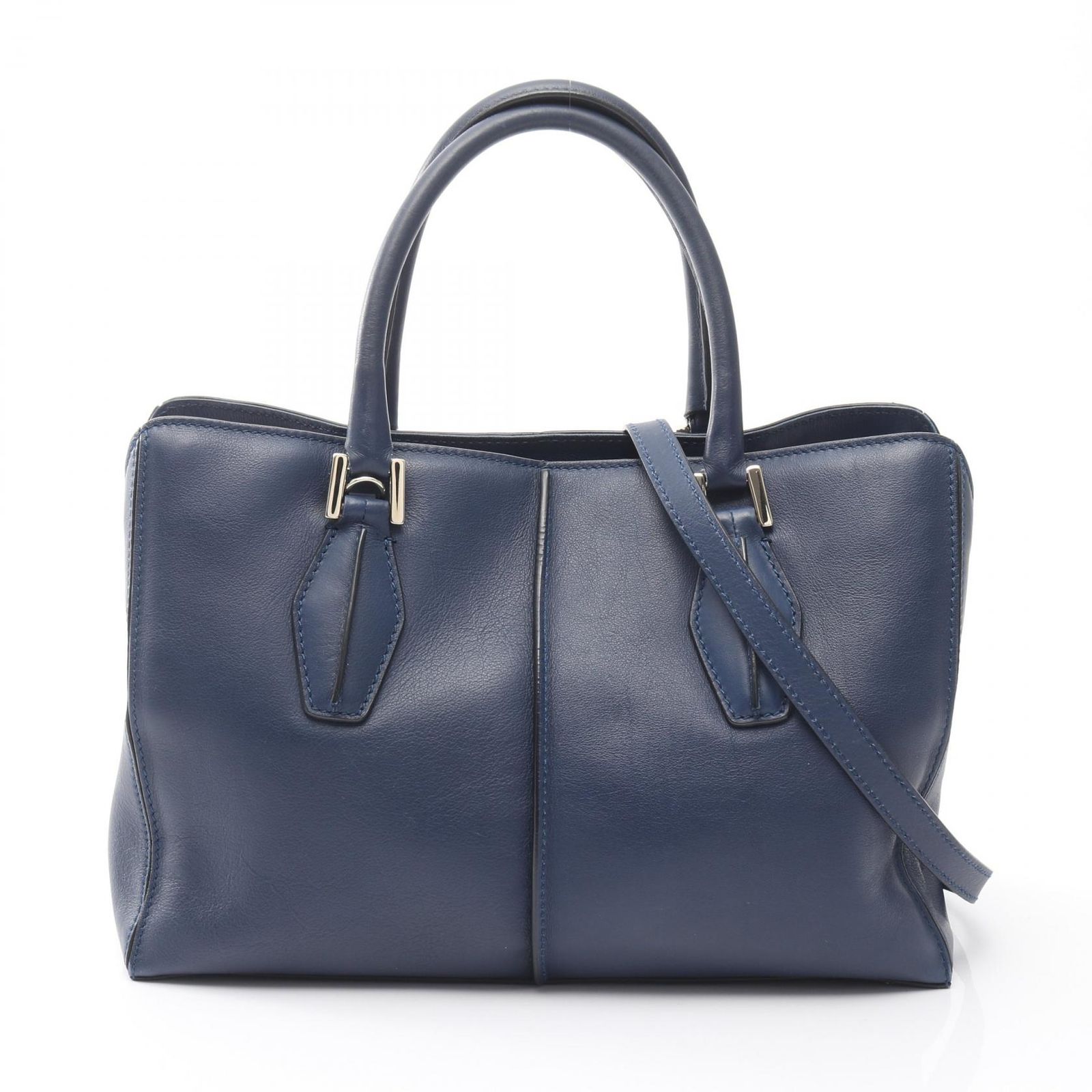 Tod’s トッズ レザー ハンドバッグ ネイビー トッズ TOD'S ハンドバッグ Dスタイリング ネイビー レザー 2wayトート