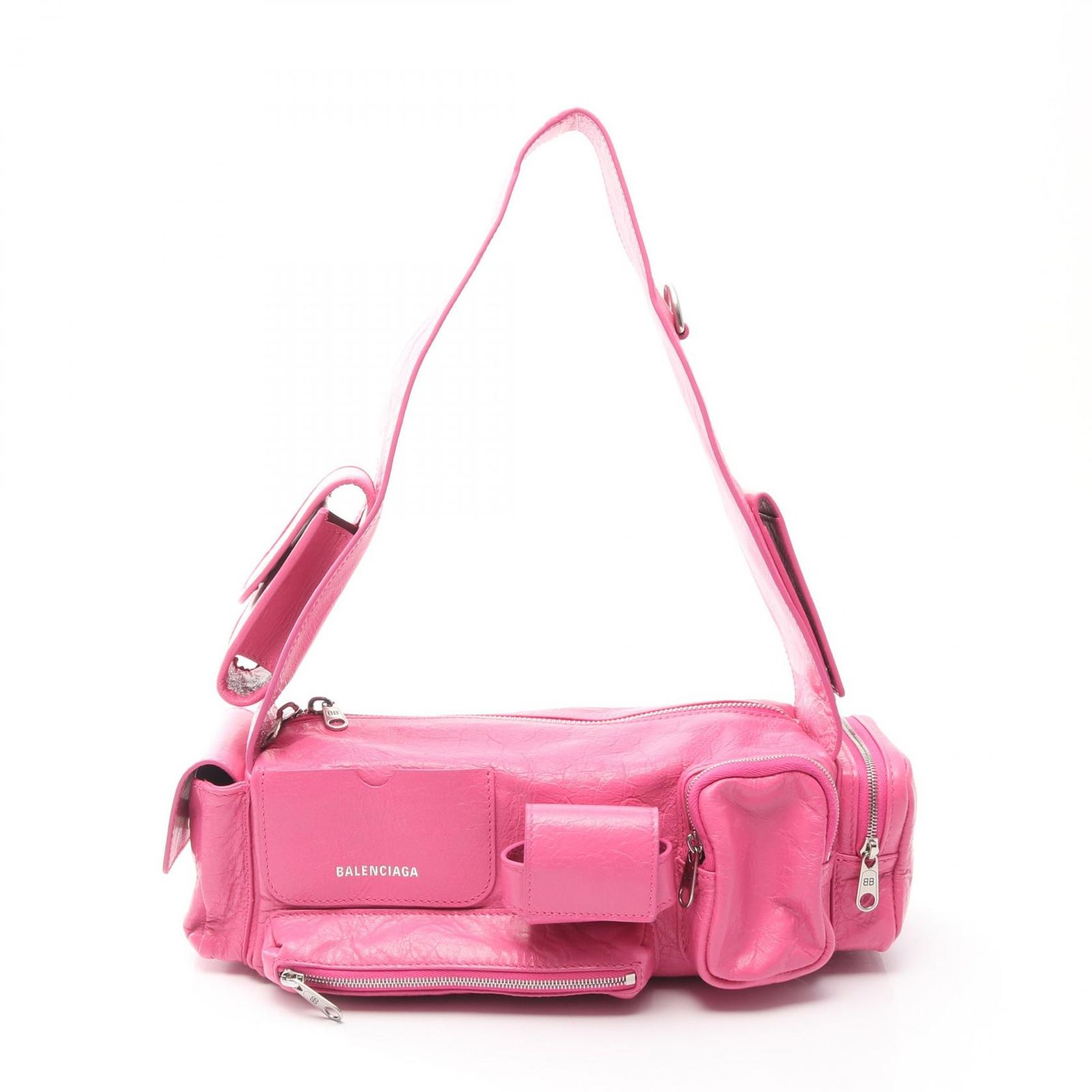 バレンシアガ BALENCIAGA ショルダーバッグ スーパービジー ピンク 