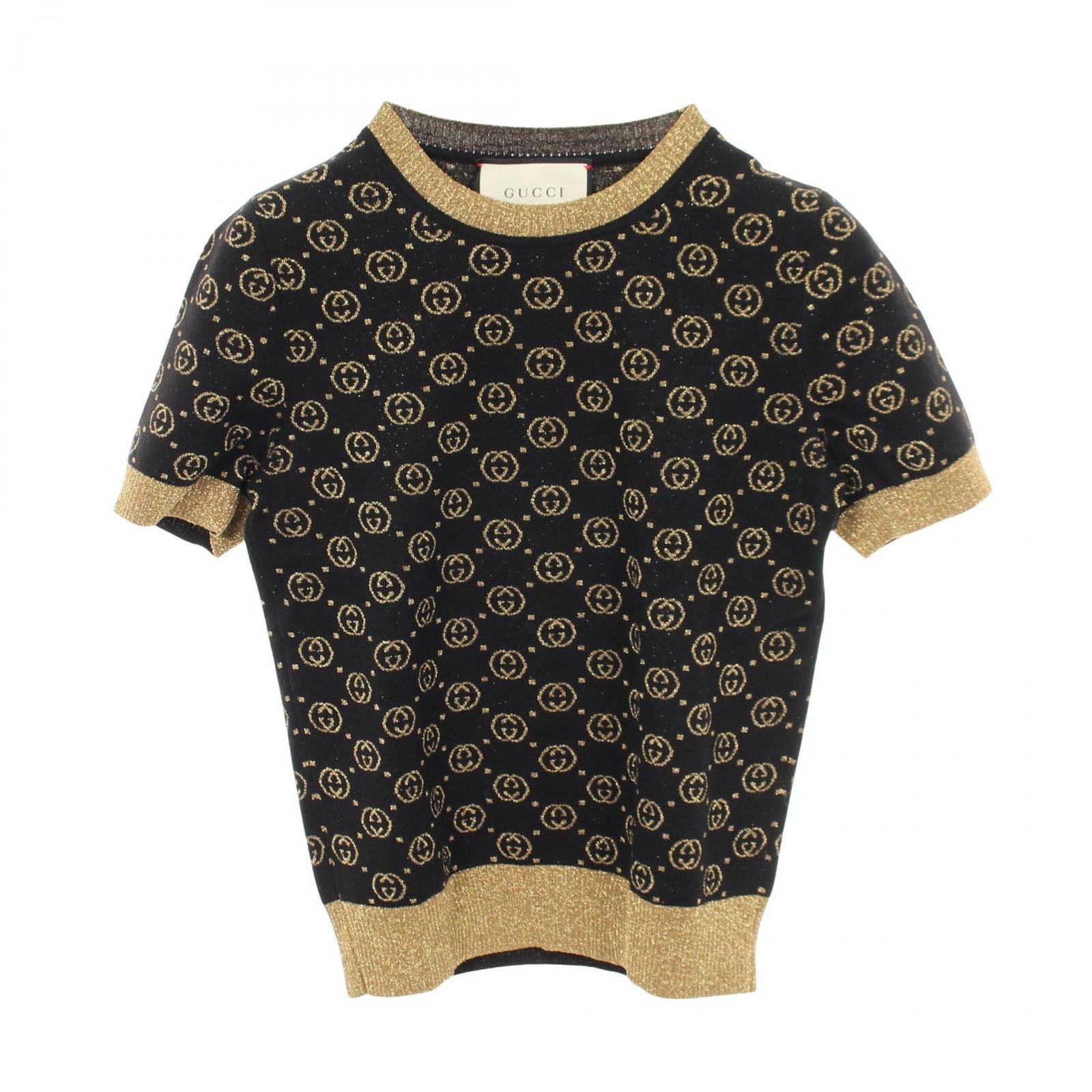 グッチ GUCCI ニット GG柄 ウール 半袖ニット レディース Used A