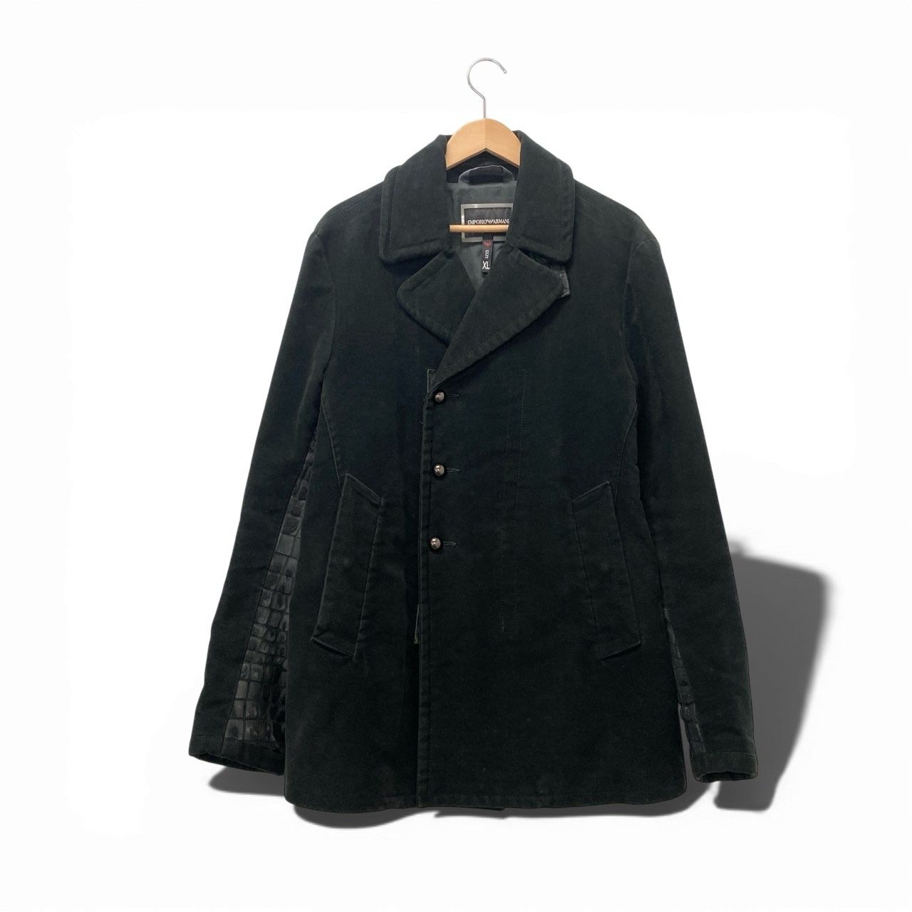 51c13 EMPORIO ARMANI エンポリオアルマーニ ハラコ切替 チェスター 