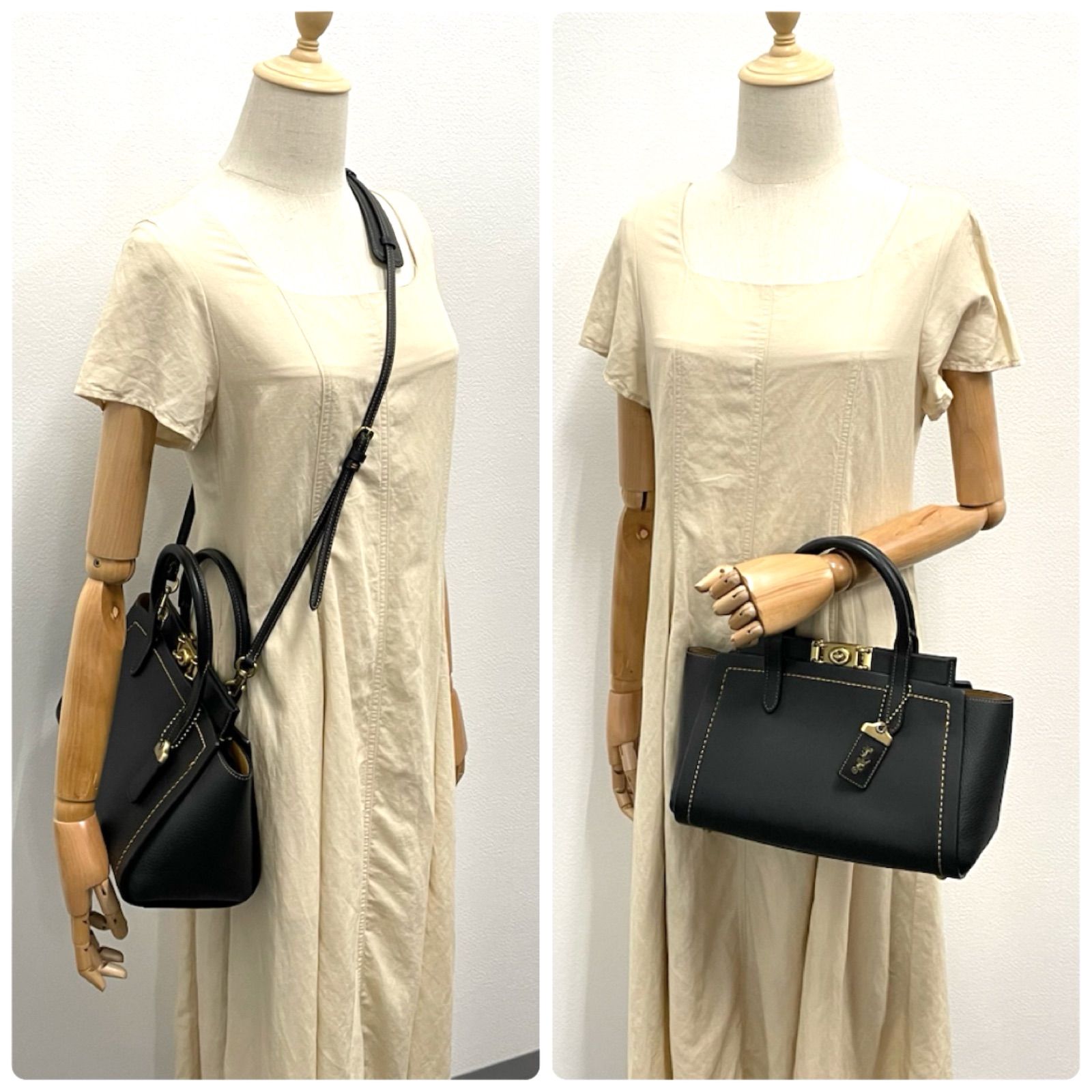 ABランク】 COACH コーチ トループキャリーオール 2WAY ハンドバッグ
