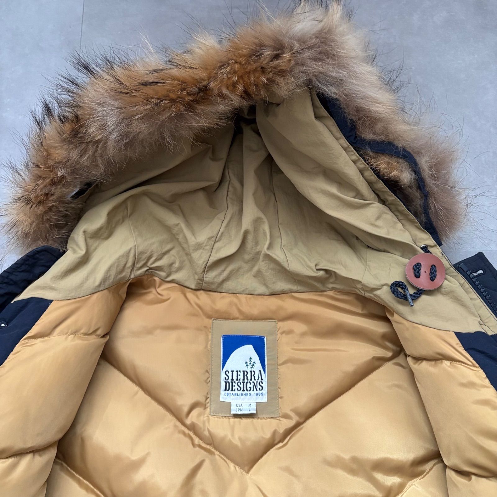 SIERRA DESIGNS ダウンジャケット アウター ラクーンファー 90s 三本木 