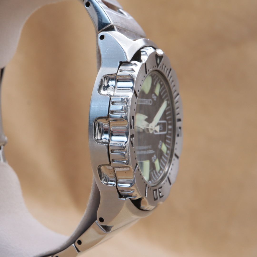  セイコー ダイバーズ ブラックモンスター SKX779K|7S26-0350 SEIKO DIVE S 200m AUTOMATIC 黒文字盤 自動巻き 42.5mm 2001年製 点検済 ６ヶ月保証 CH295 大人カジュアル 自動巻き時計 腕時計(アナログ)