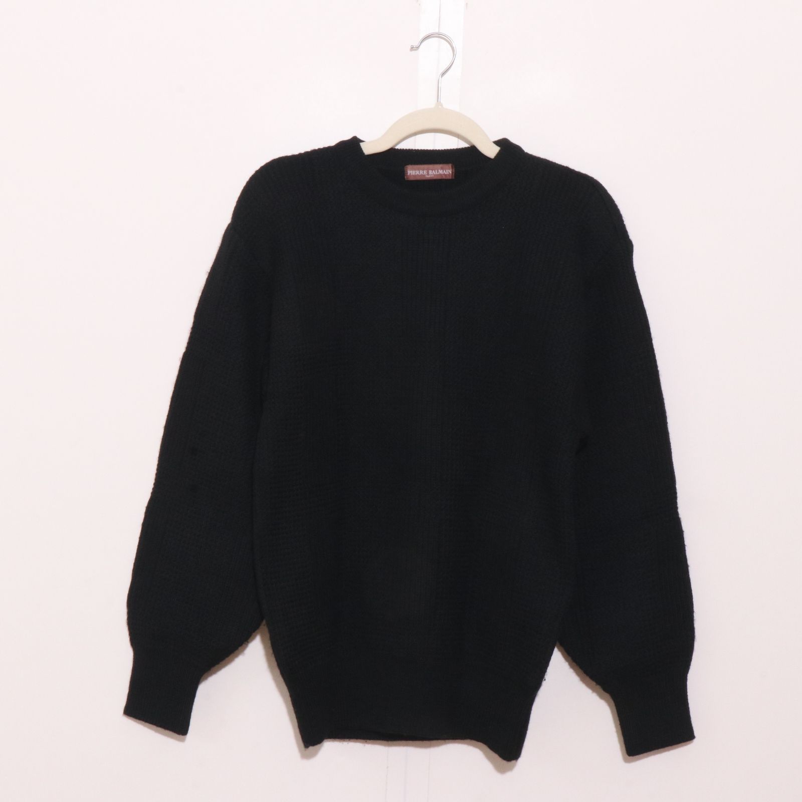 美品 PIERRE BALMAIN トップス 無地 ハイネック リブ編み シンプル 