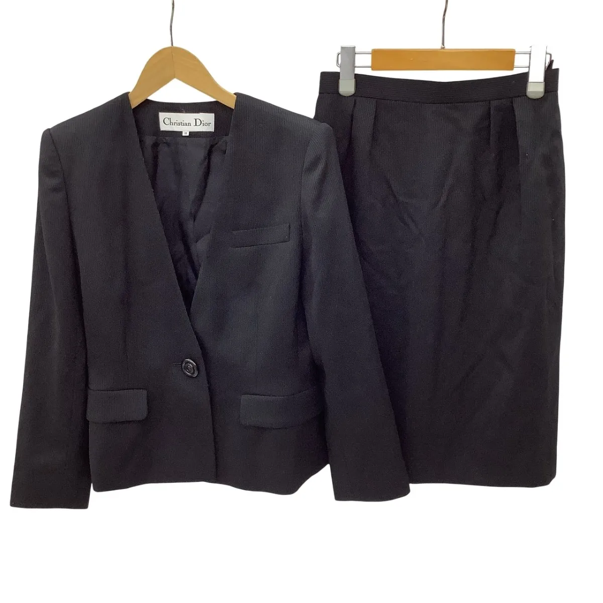 Christian Dior スカートスーツ セットアップ 銀ボタン 7号 Christian