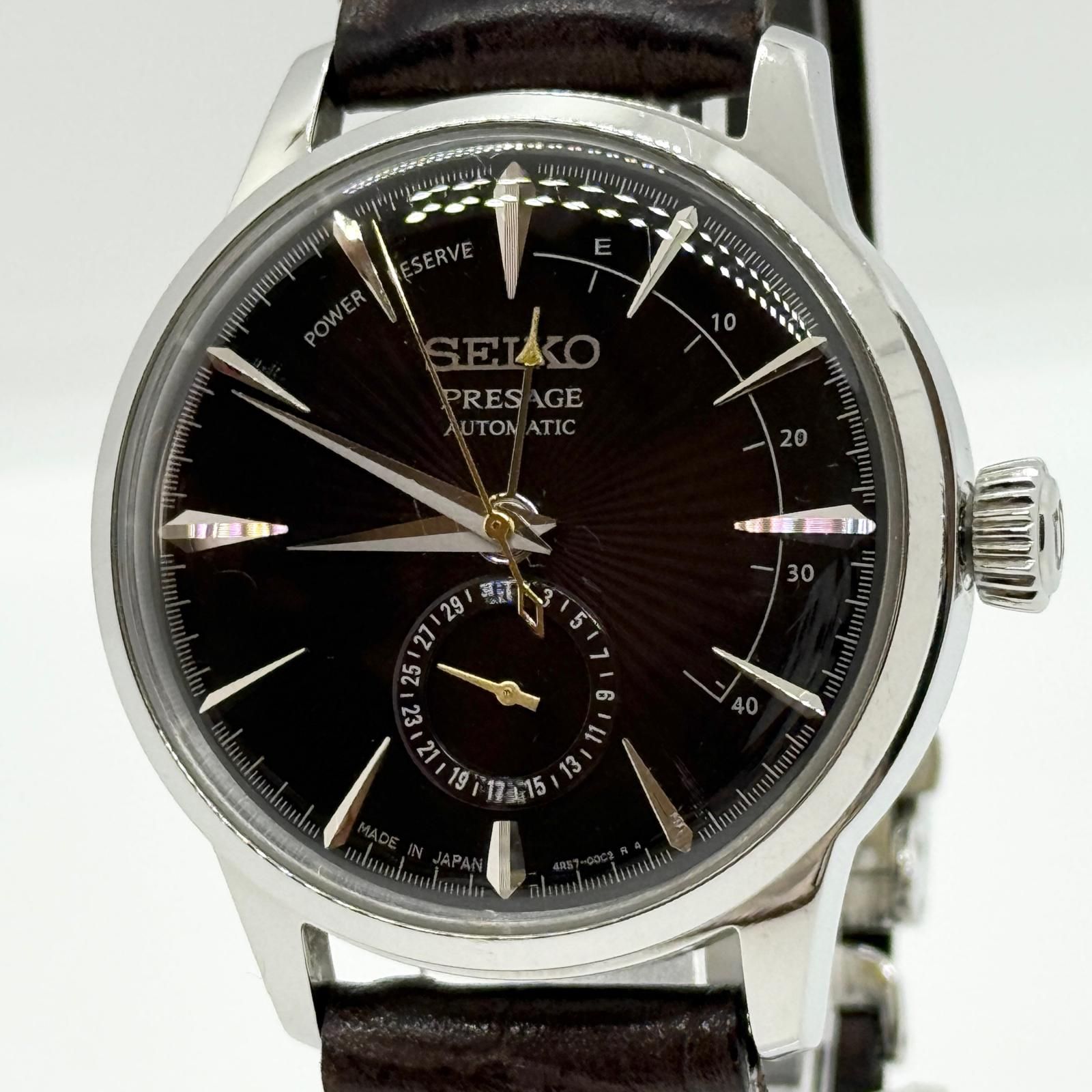 SEIKO セイコー PRESAGE プレサージュ 4R57-00E0 ブラック AT メンズ 