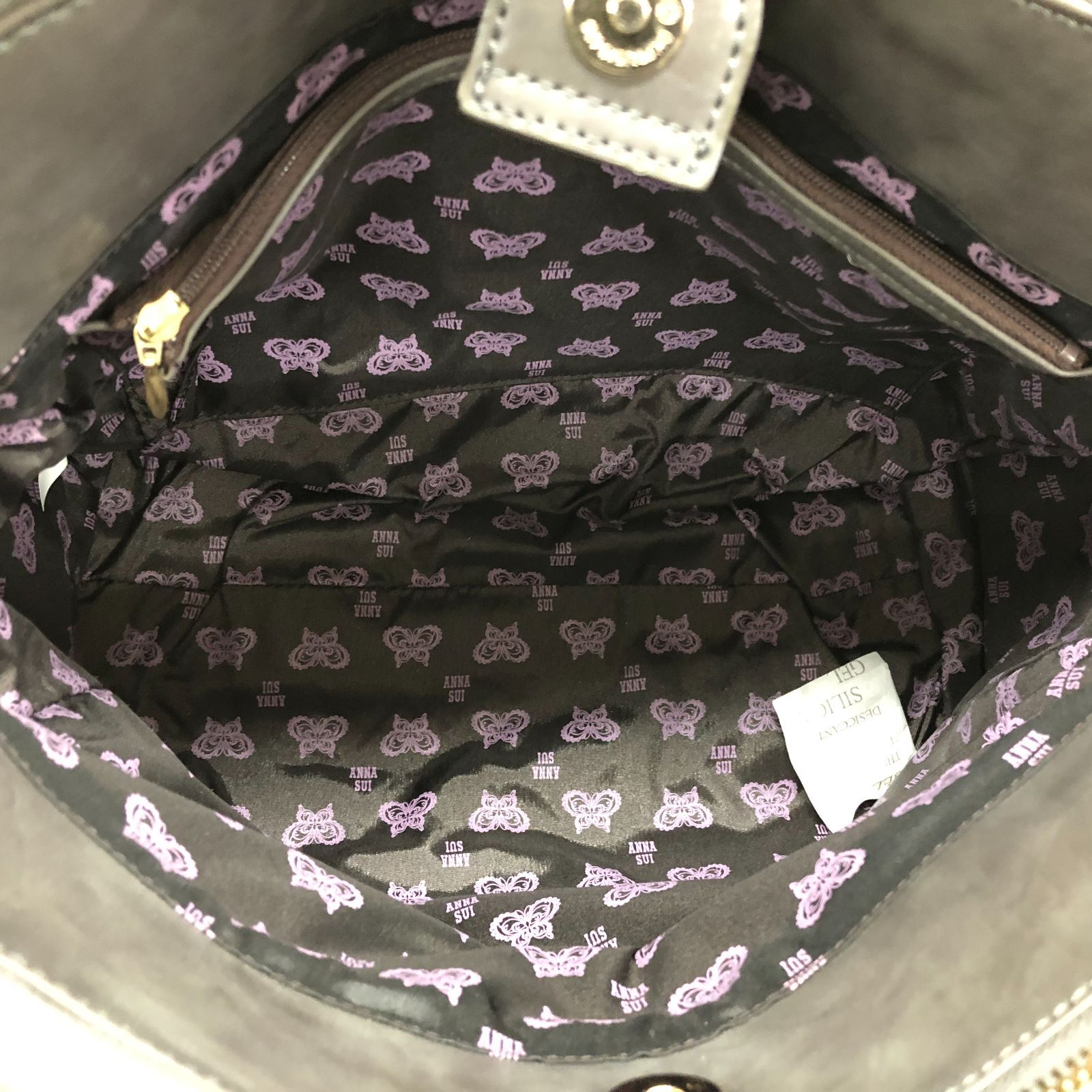 ANNA SUI アナスイ ハンドバッグ 蝶刺繍 バタフライ ANNA SUI アナスイ ハンドバッグ 蝶刺繍 バタフライ
