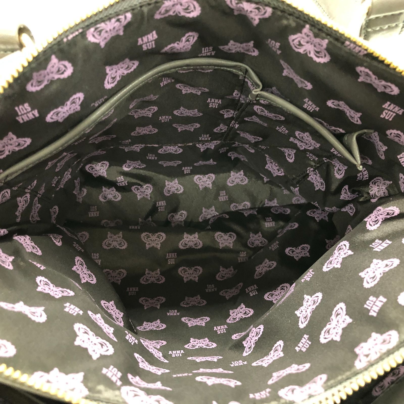 ANNA SUI アナスイ ハンドバッグ 蝶刺繍 バタフライ 