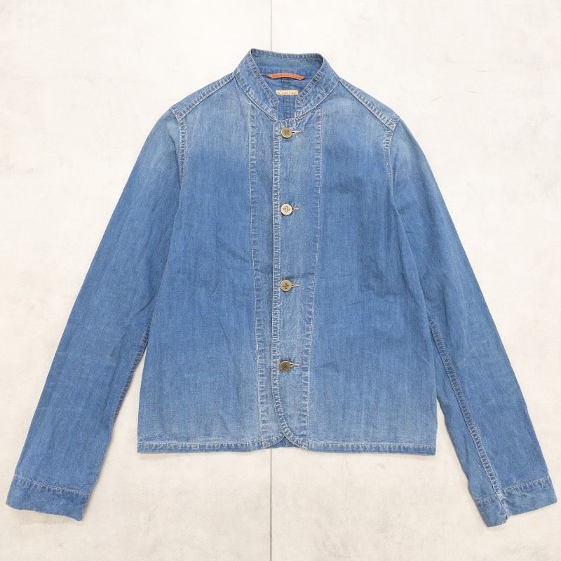 レディース KAPITAL キャピタル デニムジャケット ノーカラー スタンド 