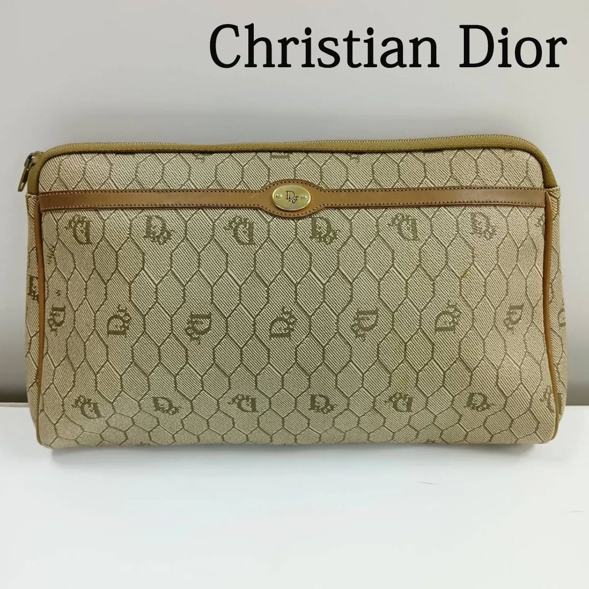 Christian Dior クリスチャンディオール クラッチバッグ ハニカム柄 