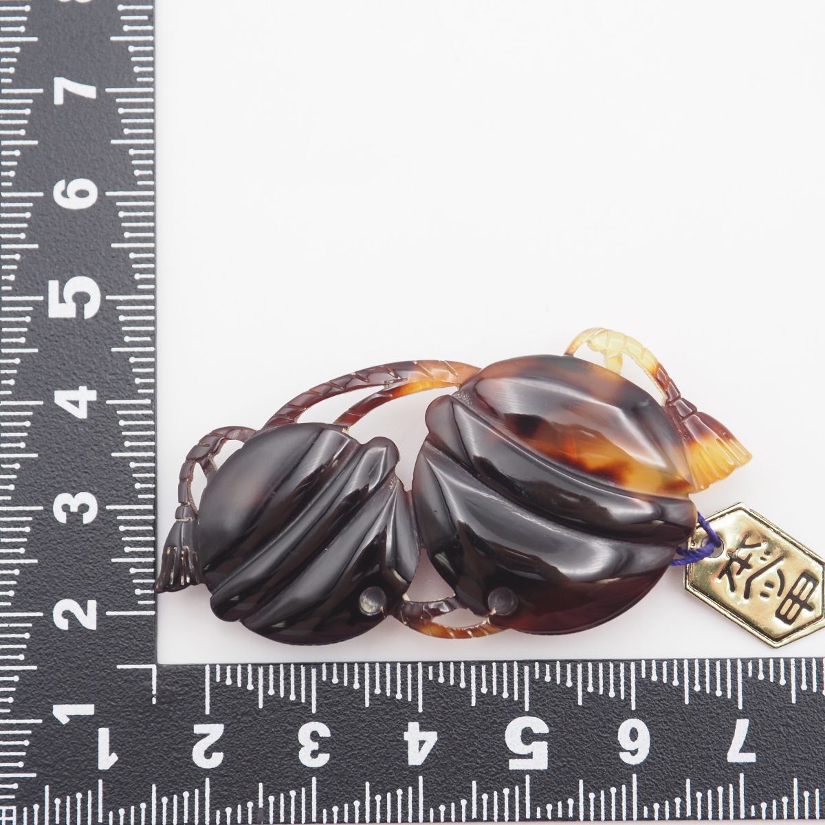 R624 鼈甲 べっ甲 帯留め 鈴 デザイン シルバー 和装小物 - メルカリ