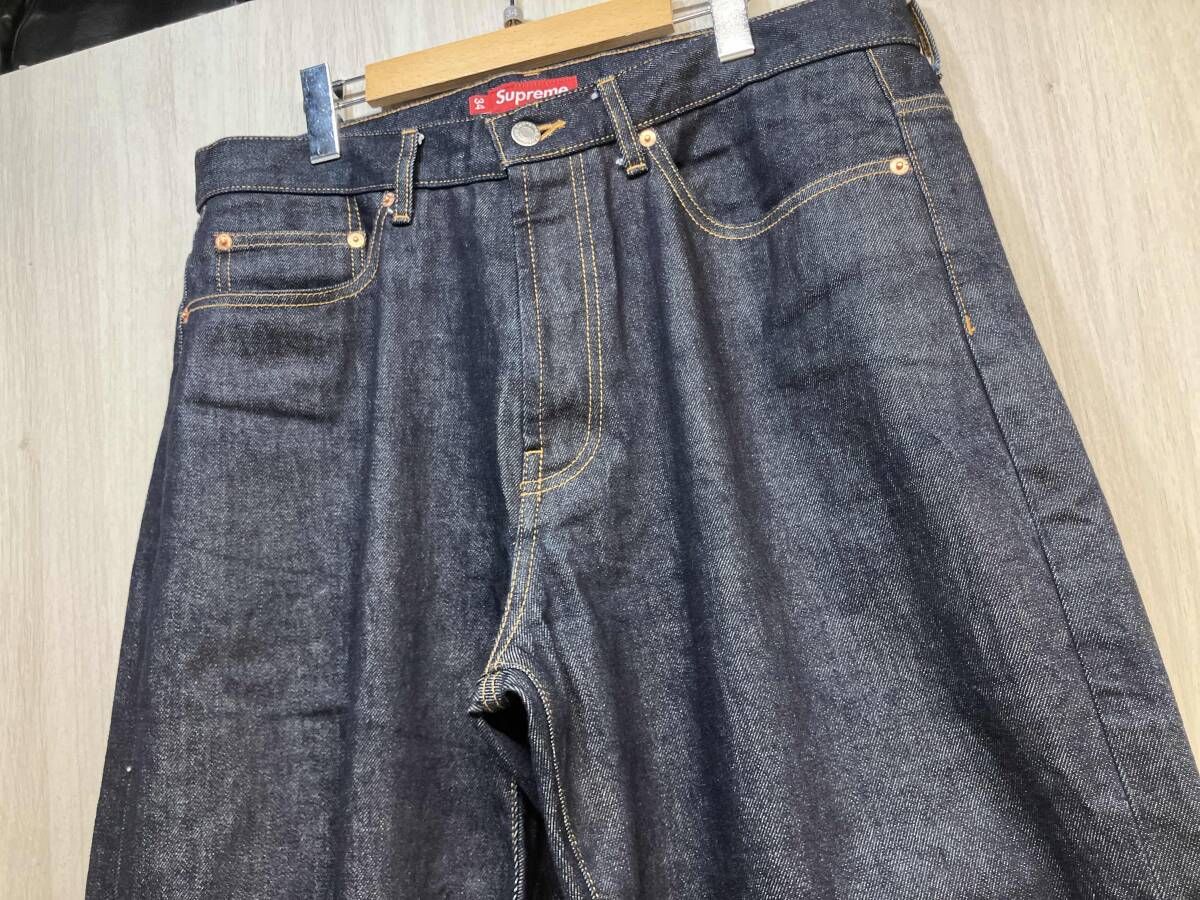 Supreme リジットデニム34 Supreme Rigid Baggy Selvedge Jean シュプリーム リジット バギー