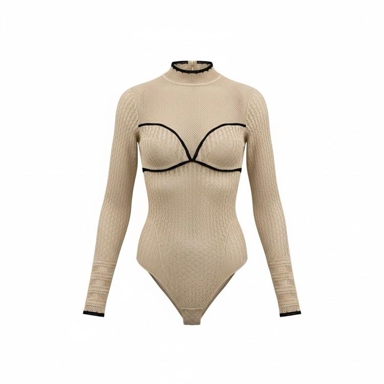 未使用品 2025AW FETICO フェティコ LACE KNIT BODYSUIT レースニット