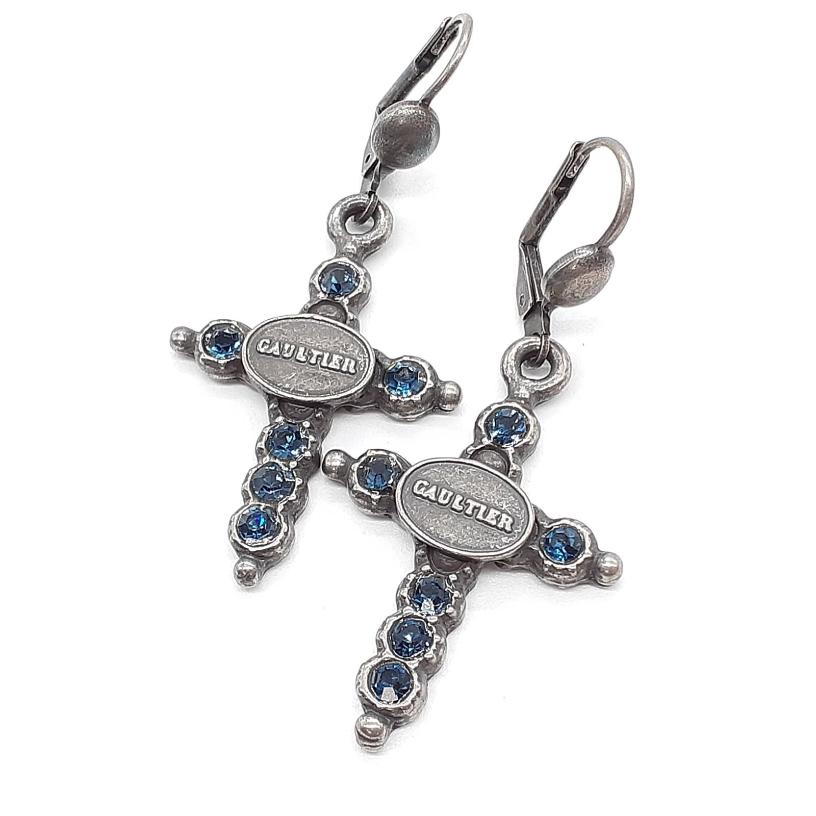 Jean paul GAULTIER ジャンポールゴルチェ ピアス クロス ブルー