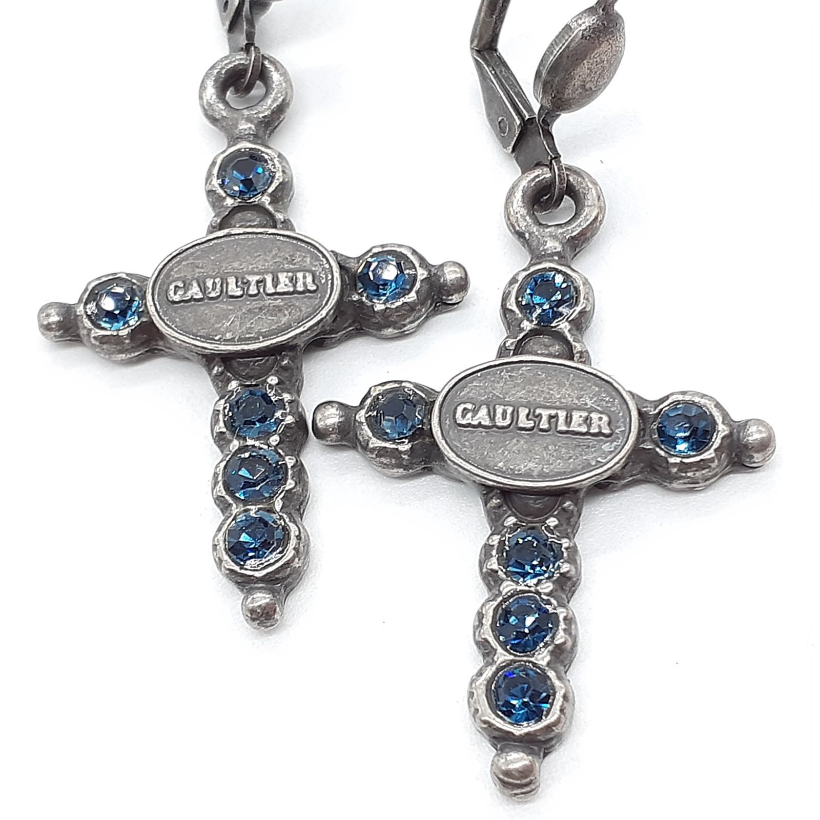 Jean paul GAULTIER ジャンポールゴルチェ ピアス クロス ブルー 