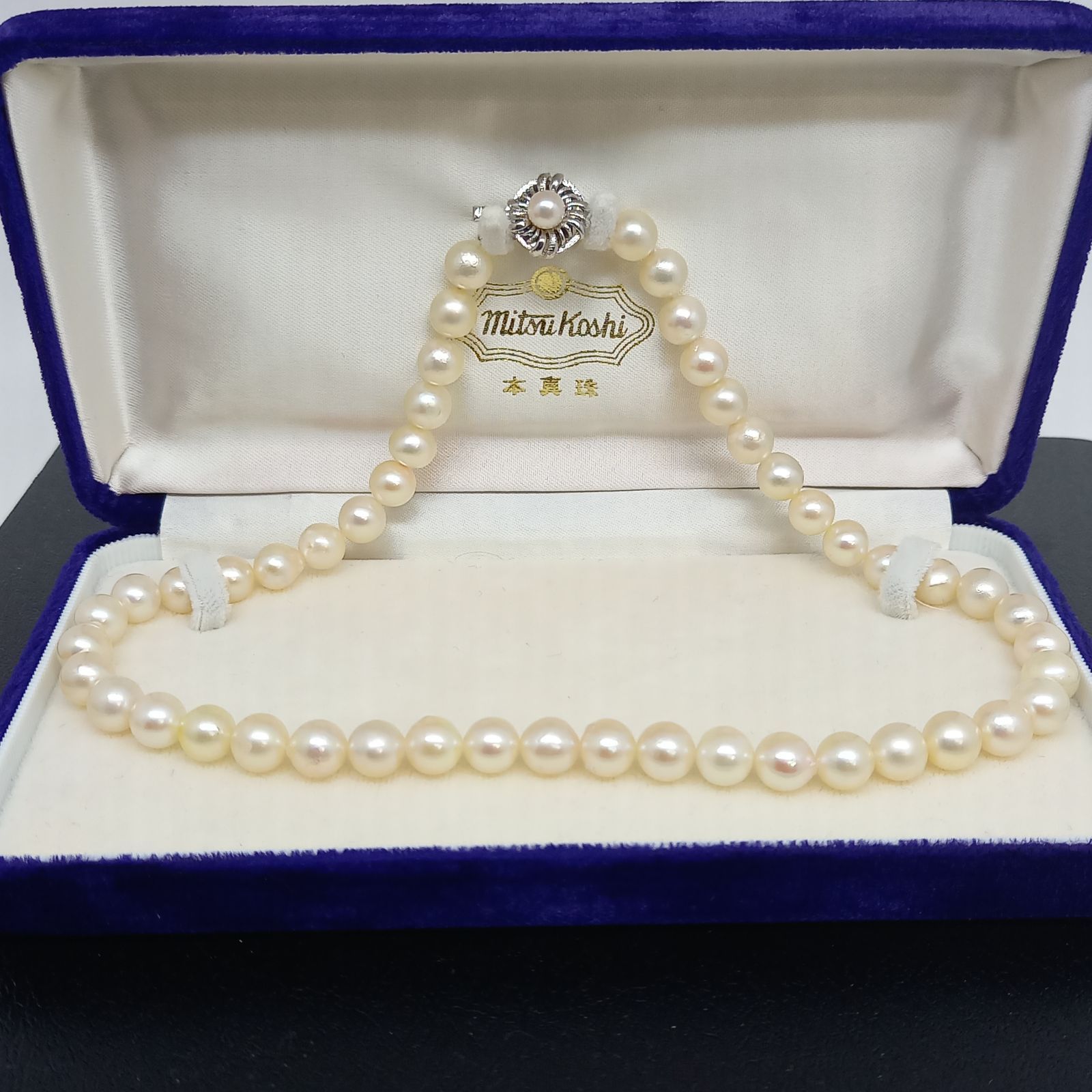 三越 パール ネックレス パールネックレス SILVER刻印 三越購入 SILVER 