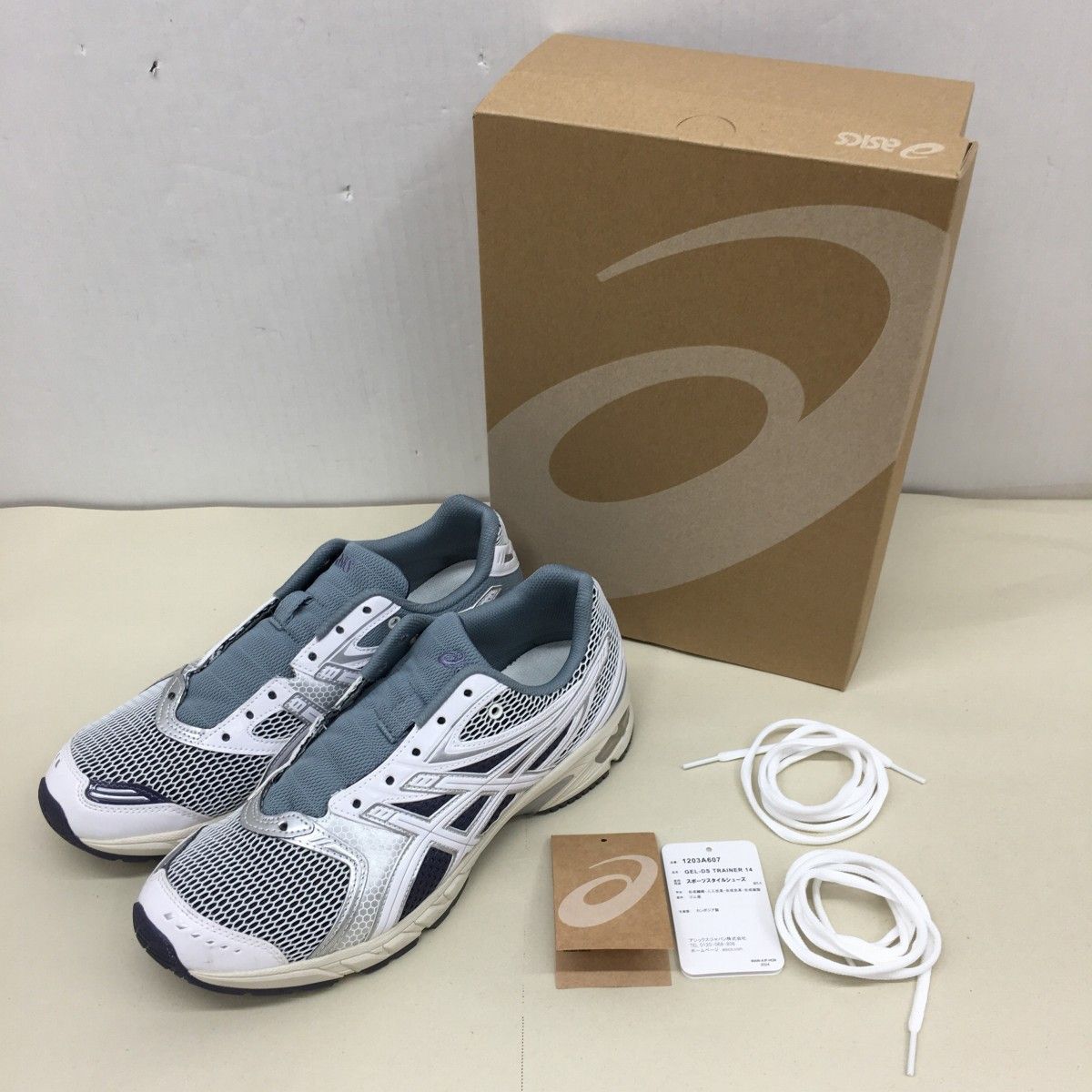 asics GEL-DS TRAINER 14 WHITE/PURE SILVER 1203A607-100 サイズ27.5 