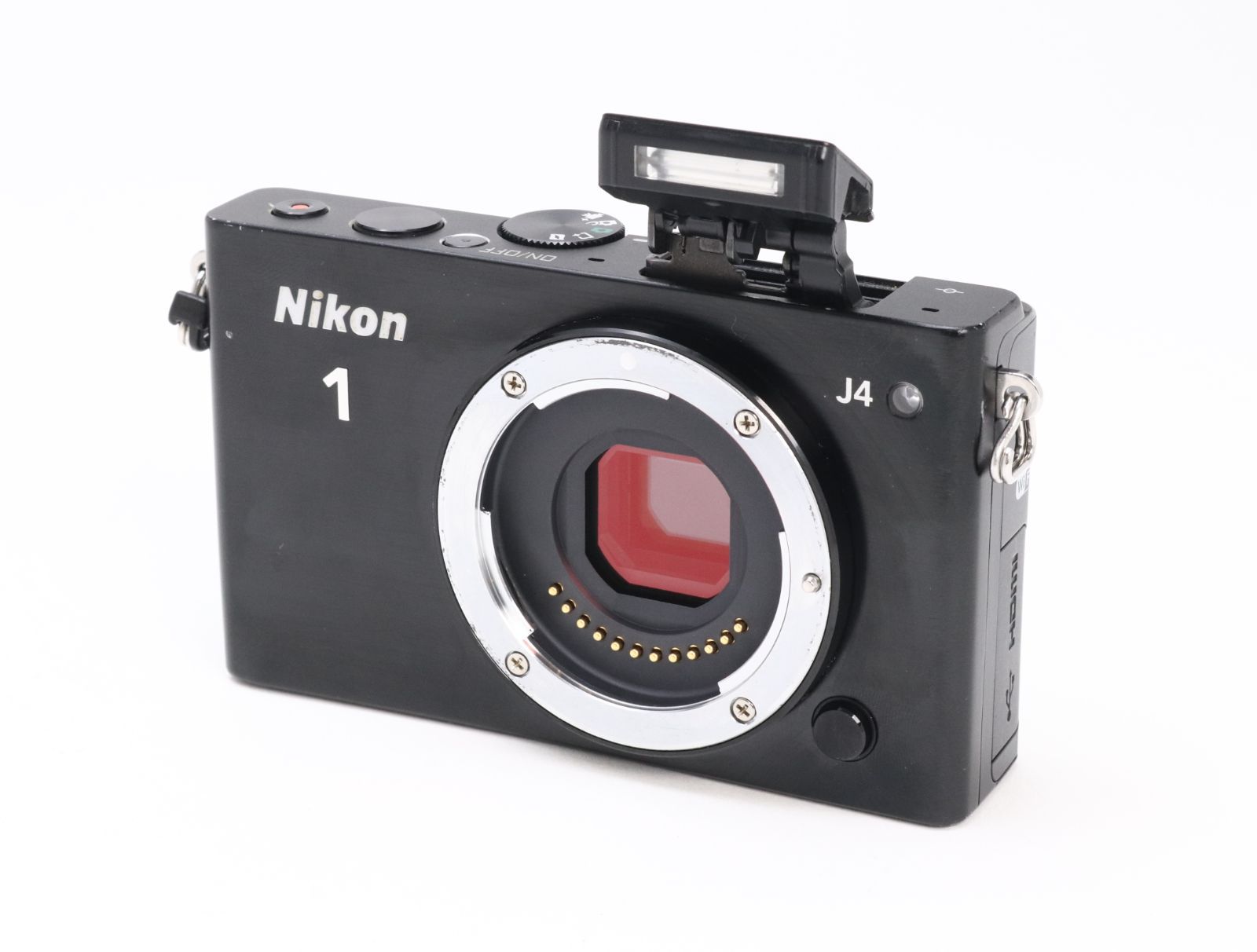 B- (並品) Nikon ニコン 1 J4 ボディ ブラック 初期不良返品対応 33-63 