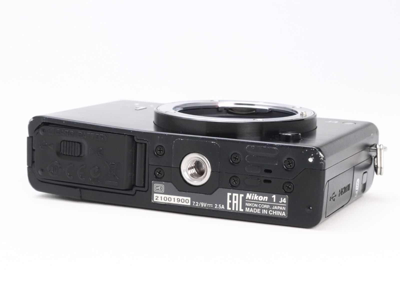 B- (並品) Nikon ニコン 1 J4 ボディ ブラック 初期不良返品対応 33-63