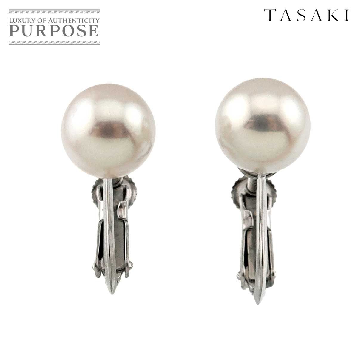タサキ TASAKI アコヤ真珠 7.6mm イヤリング K18 WG ホワイトゴールド