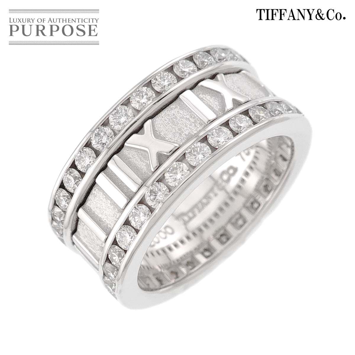 ティファニー TIFFANY&Co. アトラス 7号 リング フル ダイヤ K18 WG 