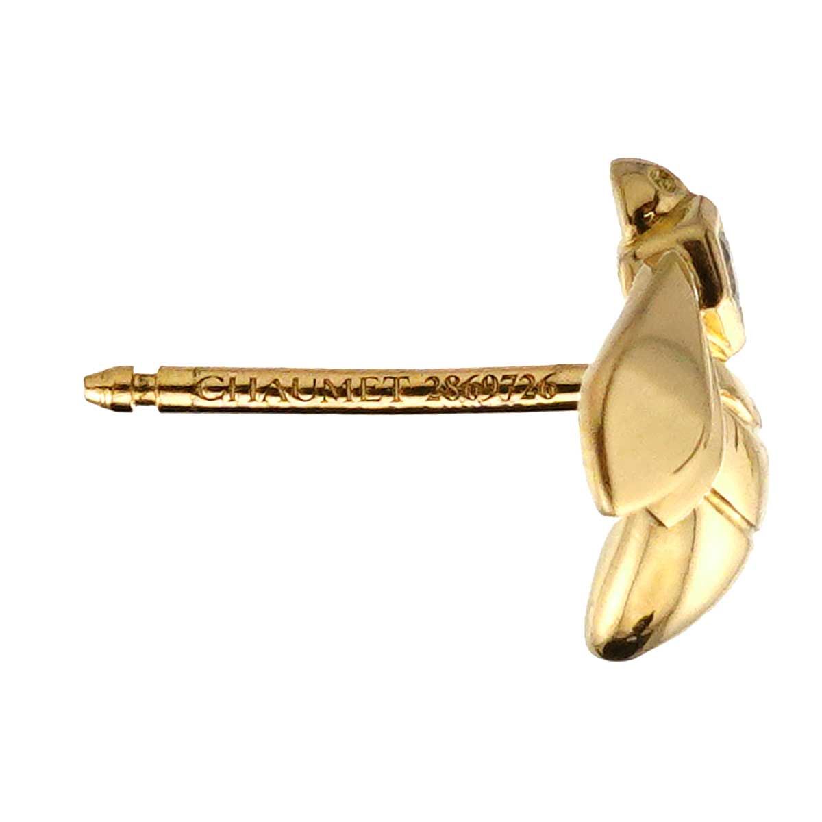 ショーメ CHAUMET ビー ドゥ ダイヤ ピアス K18 YG 750 ミツバチ 片耳