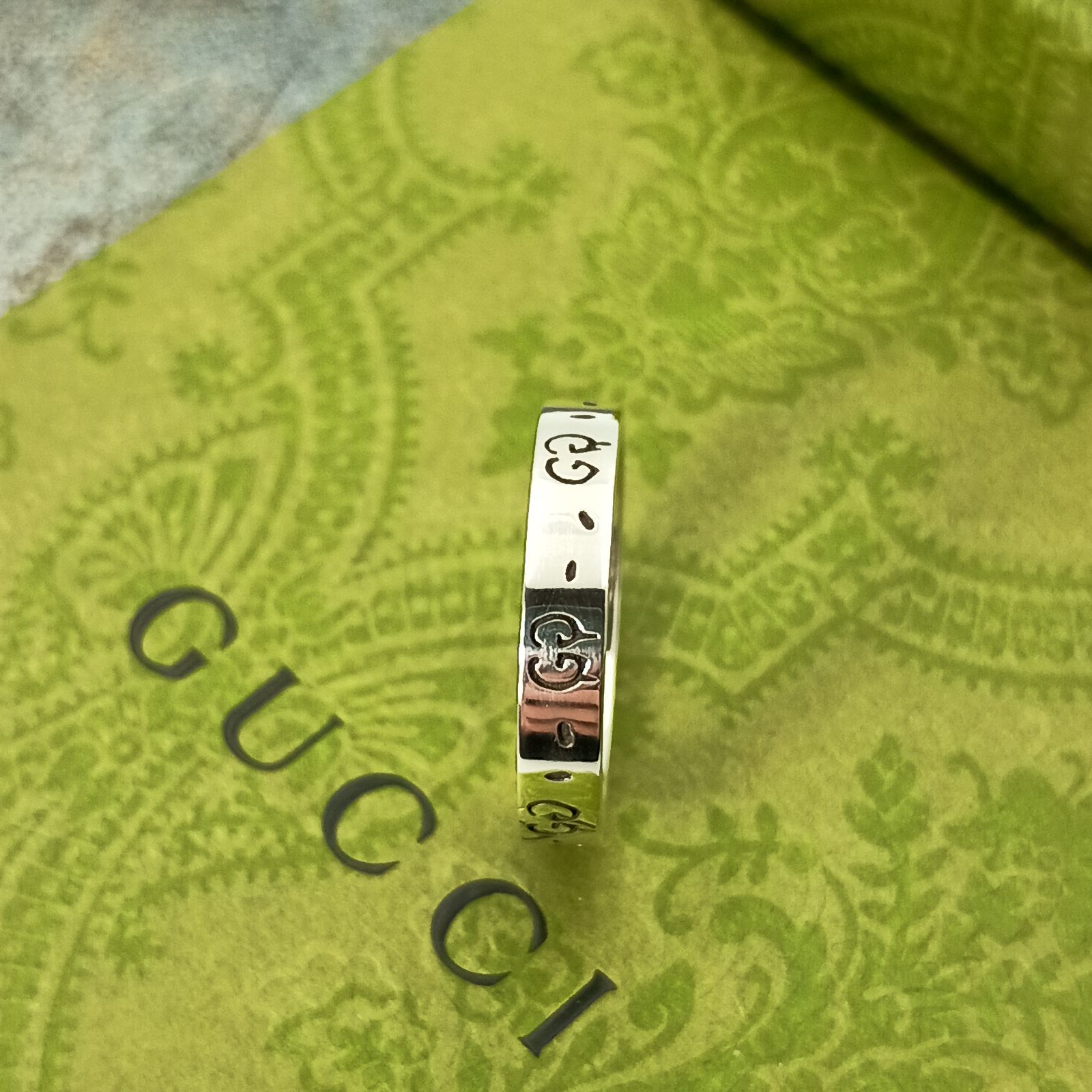 GUCCI グッチ 17.5号 ゴースト スカル リング 指輪 メンズ レディース