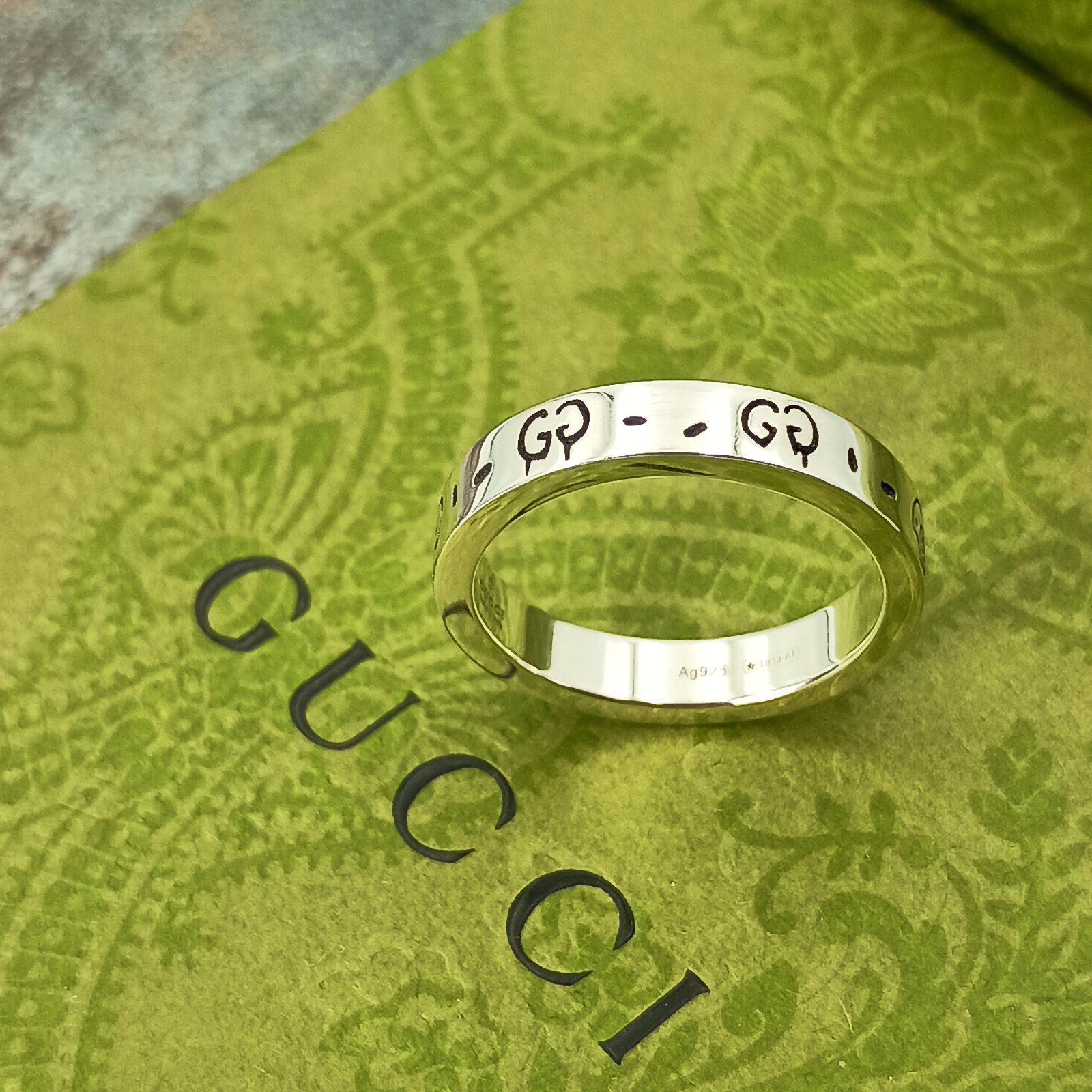 GUCCI グッチ 17.5号 ゴースト スカル リング 指輪 メンズ レディース 