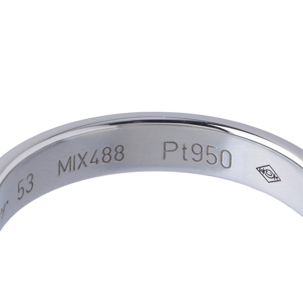 カルティエ 1895 ウェディング リング #53 幅3.4mm Pt950 新品仕上げ済