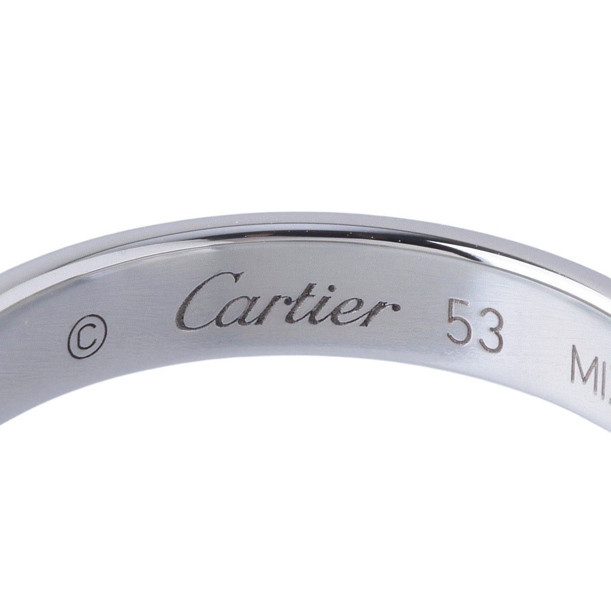 カルティエ 1895 ウェディング リング #53 幅3.4mm Pt950 新品仕上げ済