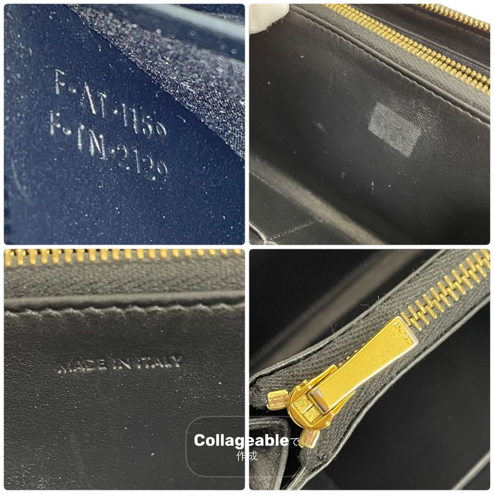 CELINE セリーヌ 長財布 ラウンドファスナー トリオンフ エンボス 