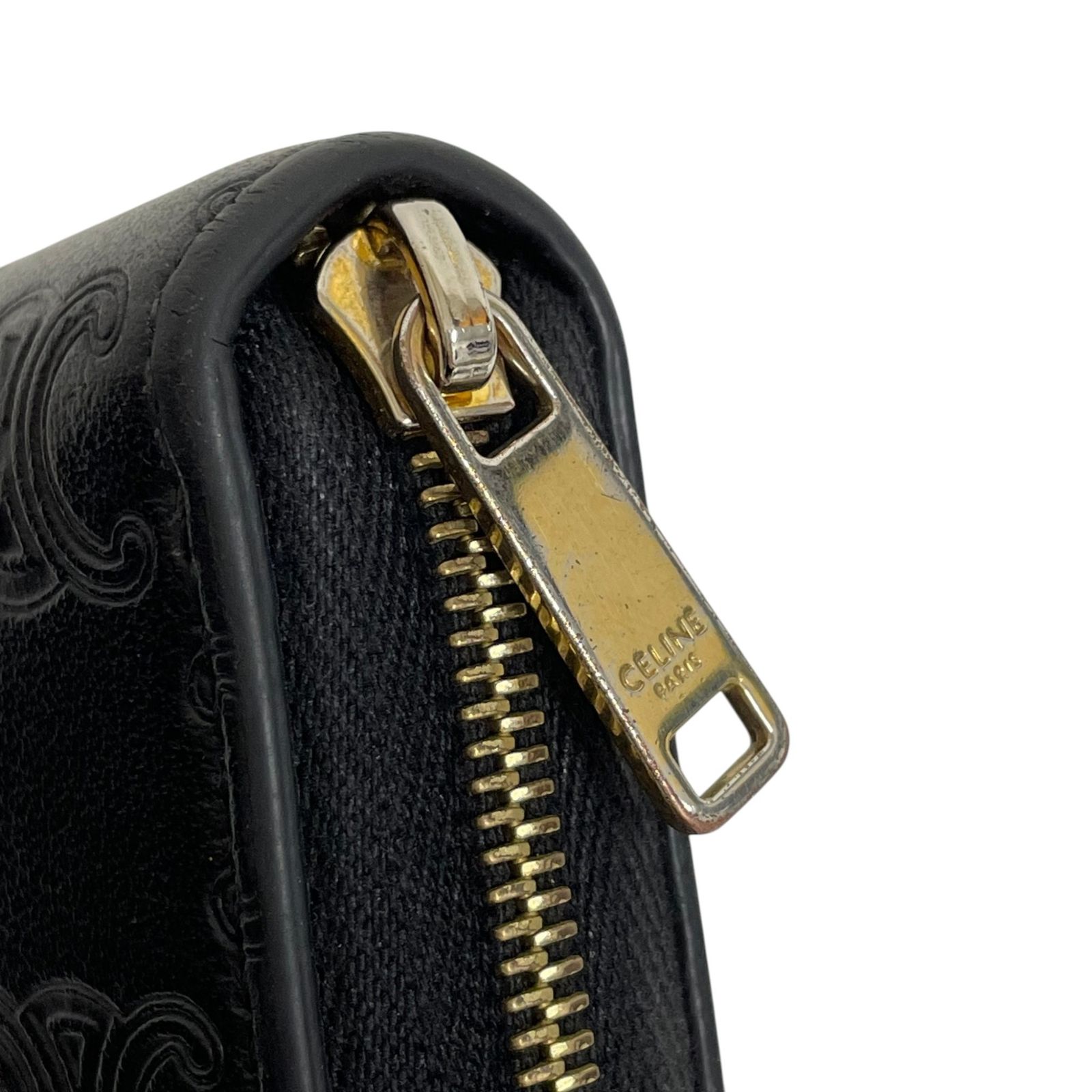 CELINE セリーヌ 長財布 ラウンドファスナー トリオンフ エンボス 