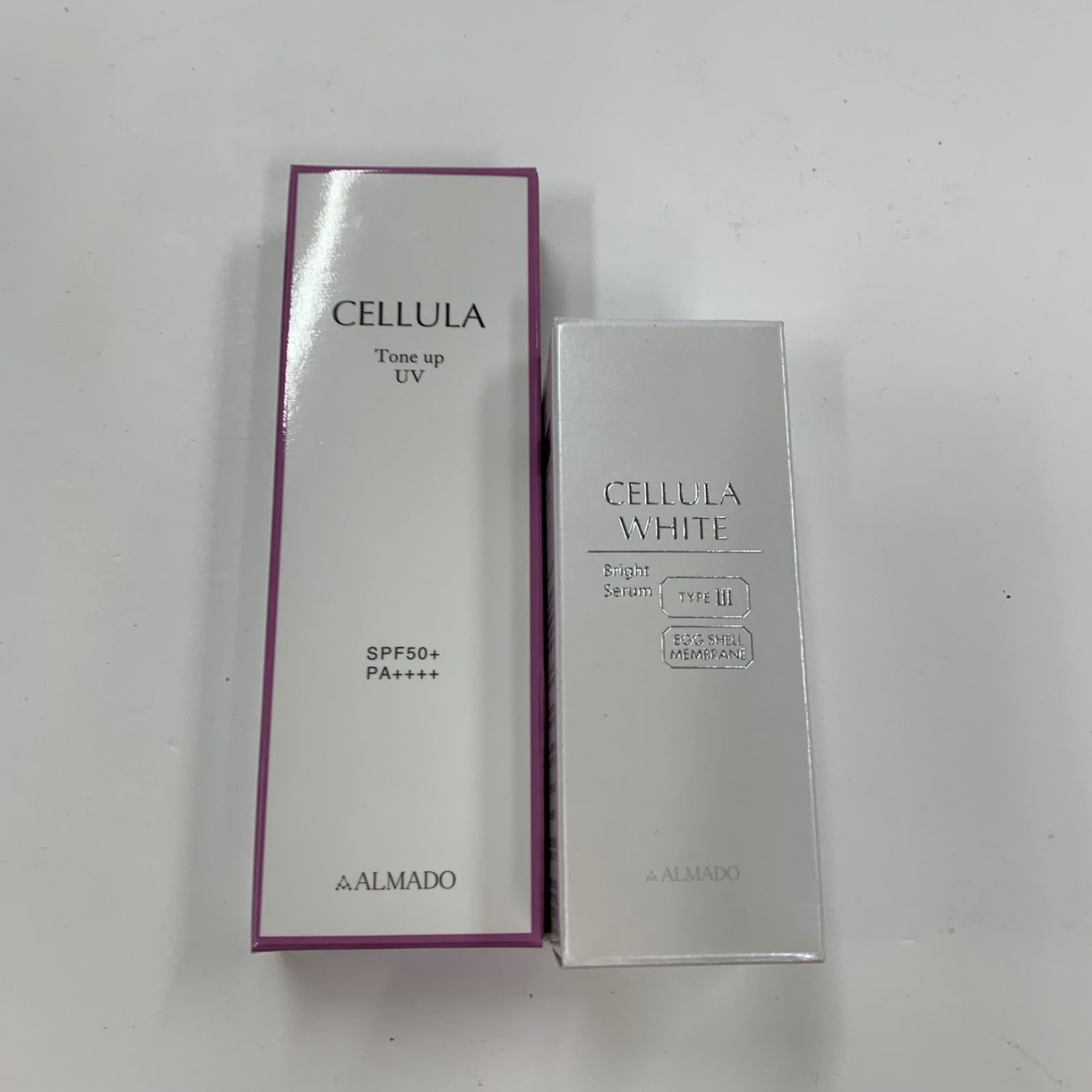 E877 チェルラー トーンアップUV 30g、ホワイトブライトセラム 15ml 計 