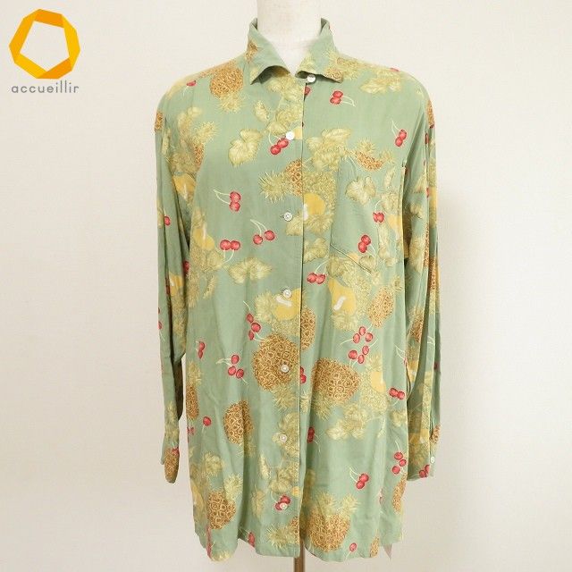 anc ピンクハウス PINKHOUSE シャツ ブラウス 緑 黄色 赤 さくらんぼ