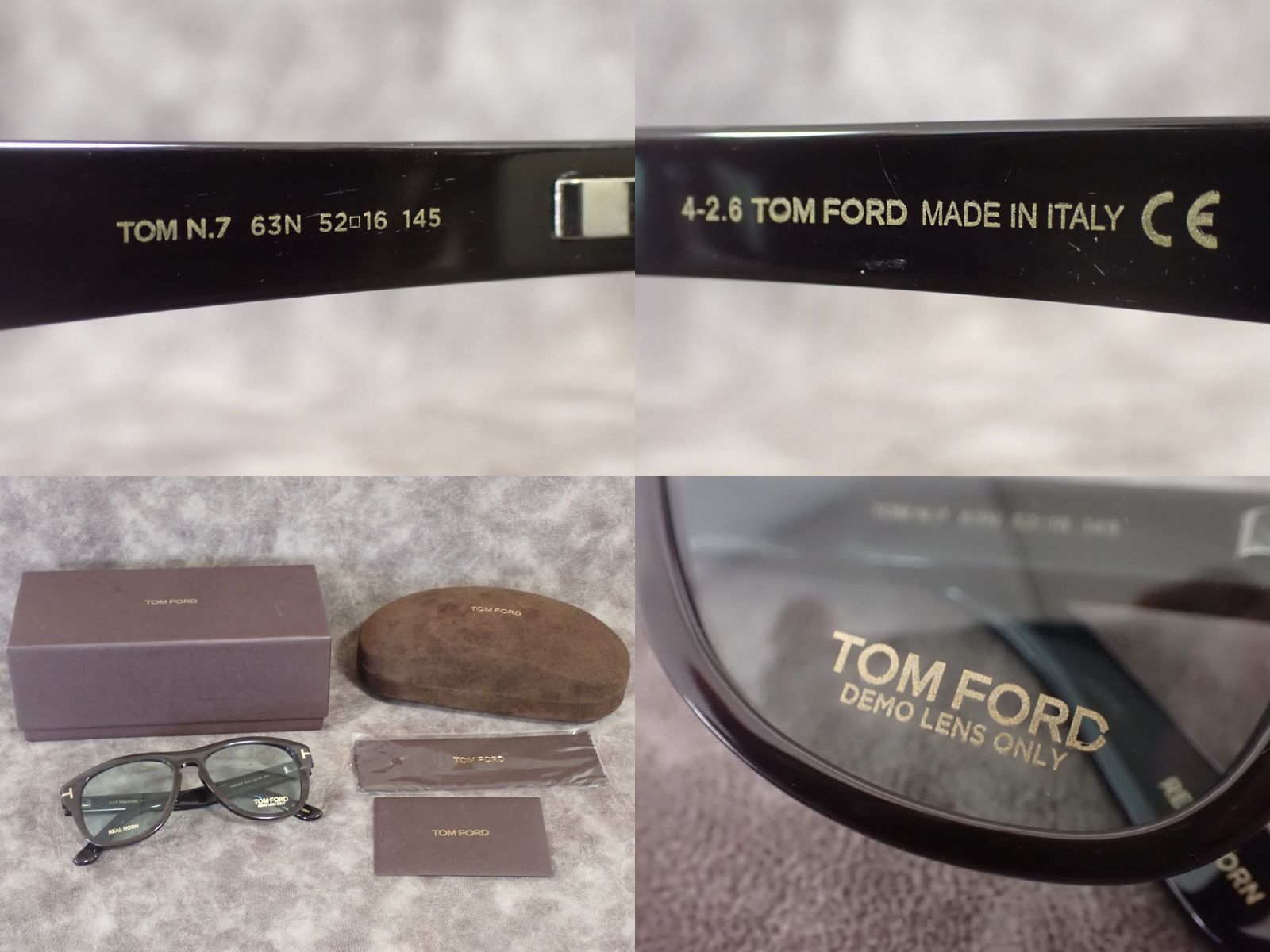 定価15万/美品】TOM FORD トムフォード TOM N.7 63N REAL HORN 天然水