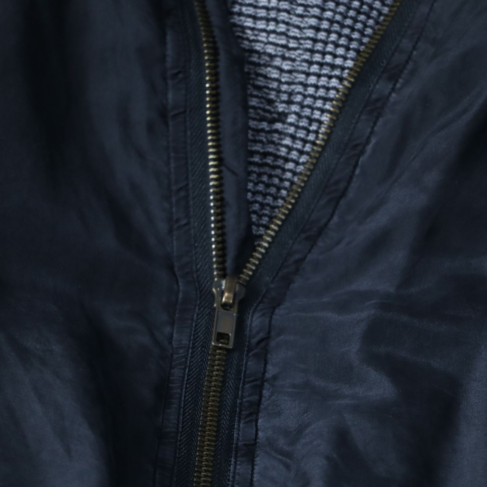 silk bomber jacket blouson faded black 90年代 シルク 絹 ボンバー