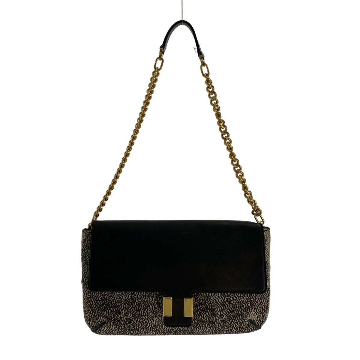 クロエ　ハラコ　2wayバッグ　レオパード Chloe / クロエ | レザー ハラコ レオパード チェーン ショルダー