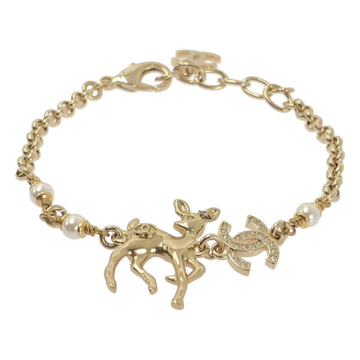 CHANEL ココマーク チェーン ブレスレット ゴールド 美品】 CHANEL / シャネル | バンビ ココマーク チェーン ブレスレット