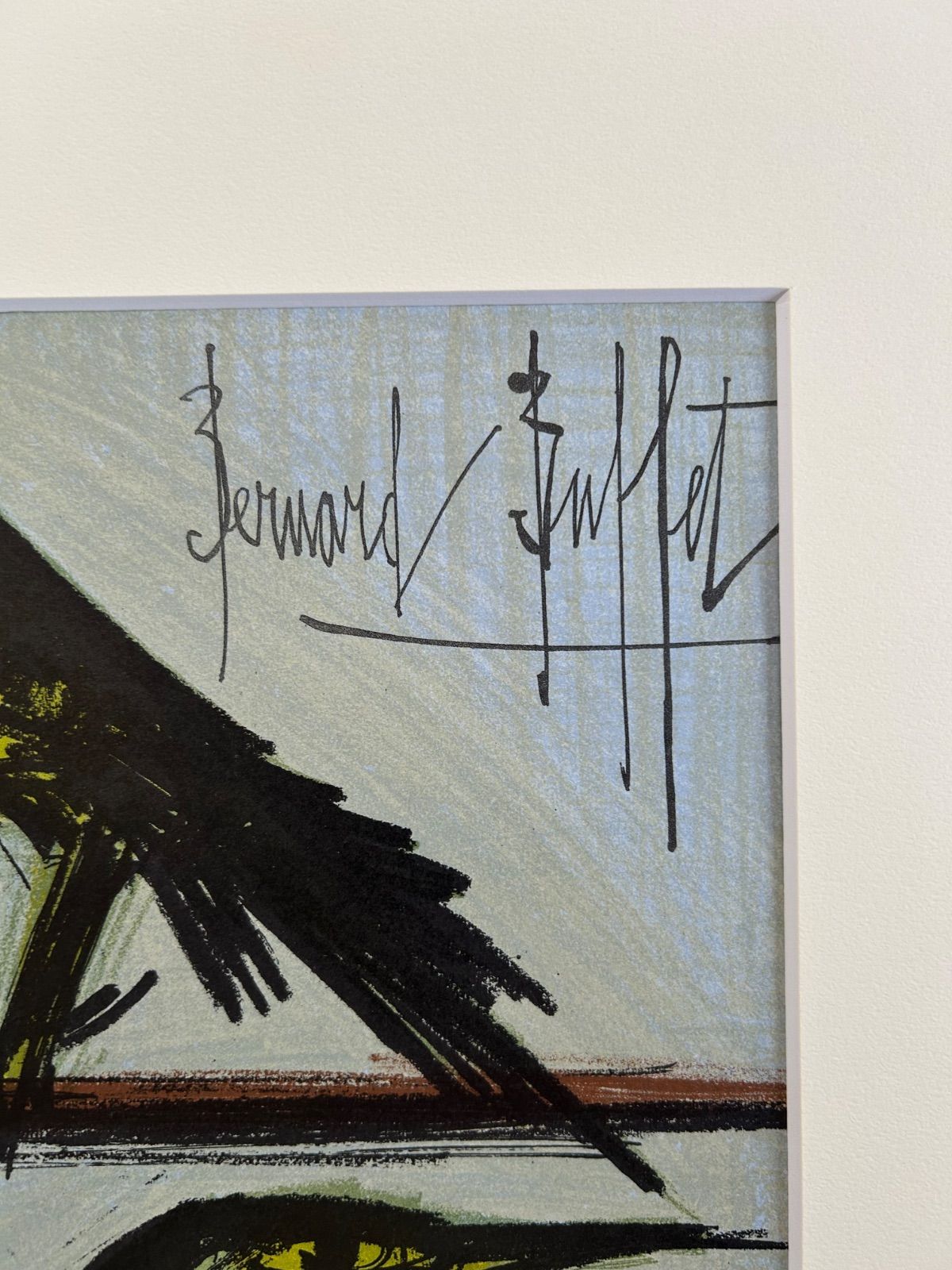 マット付】【シート】【真作】2羽の鳥 ベルナール・ビュッフェ