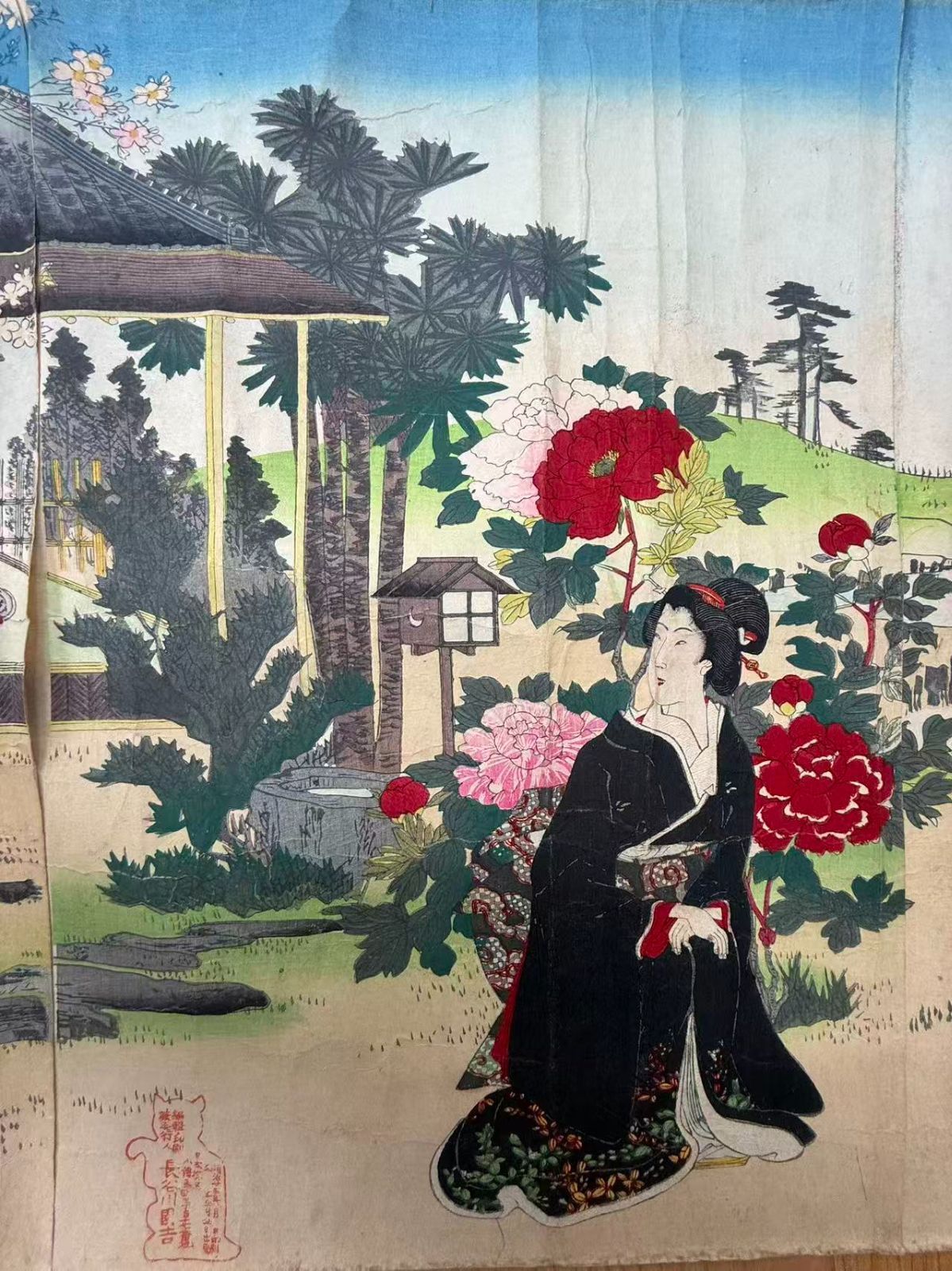 明治期 浮世絵 六枚続 楊洲周延 美人画 錦絵 木版画 - メルカリ